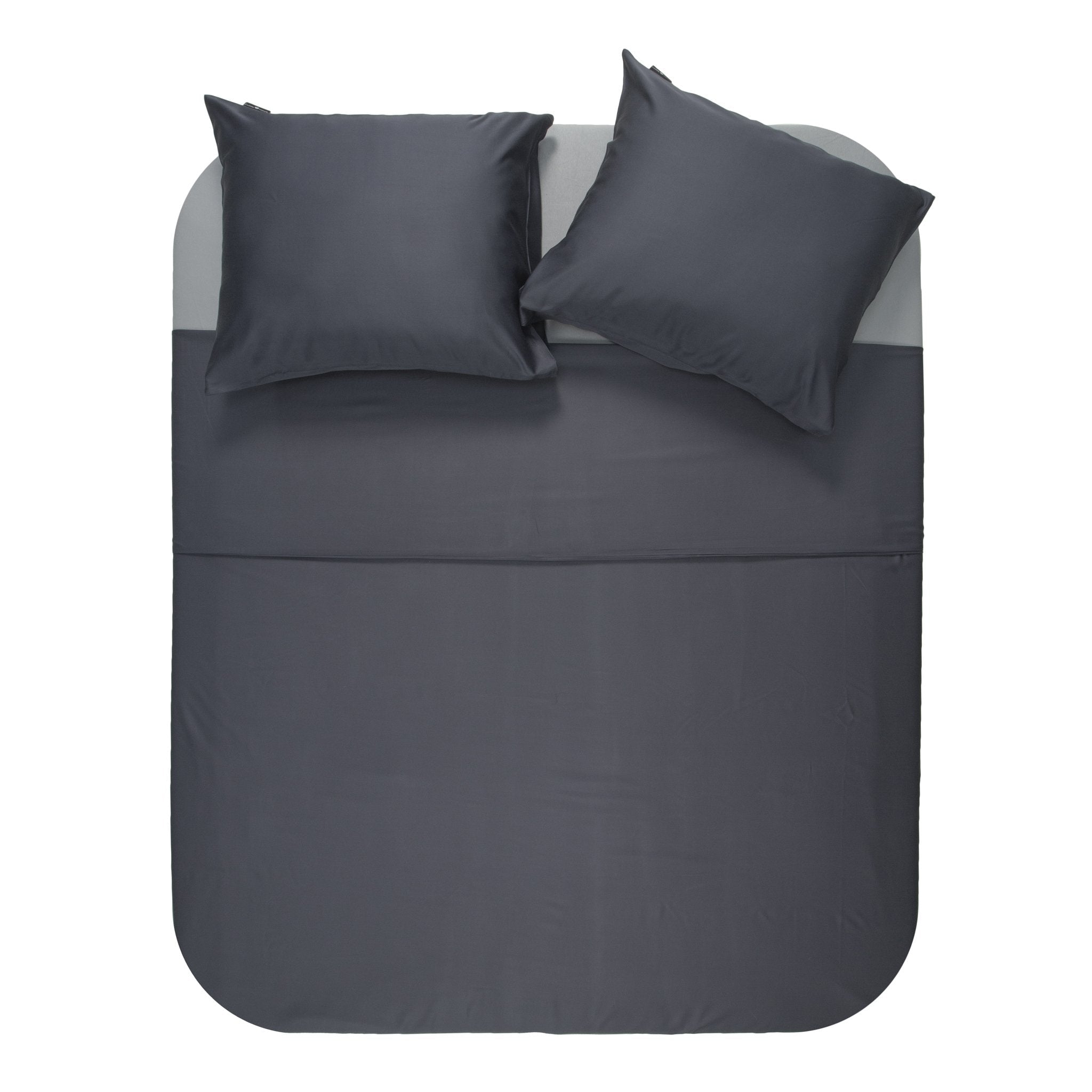 100% Bamboo Dekbedovertrek Antraciet - Temperatuur regulerend - Twill satijn geweven - Kleurvast