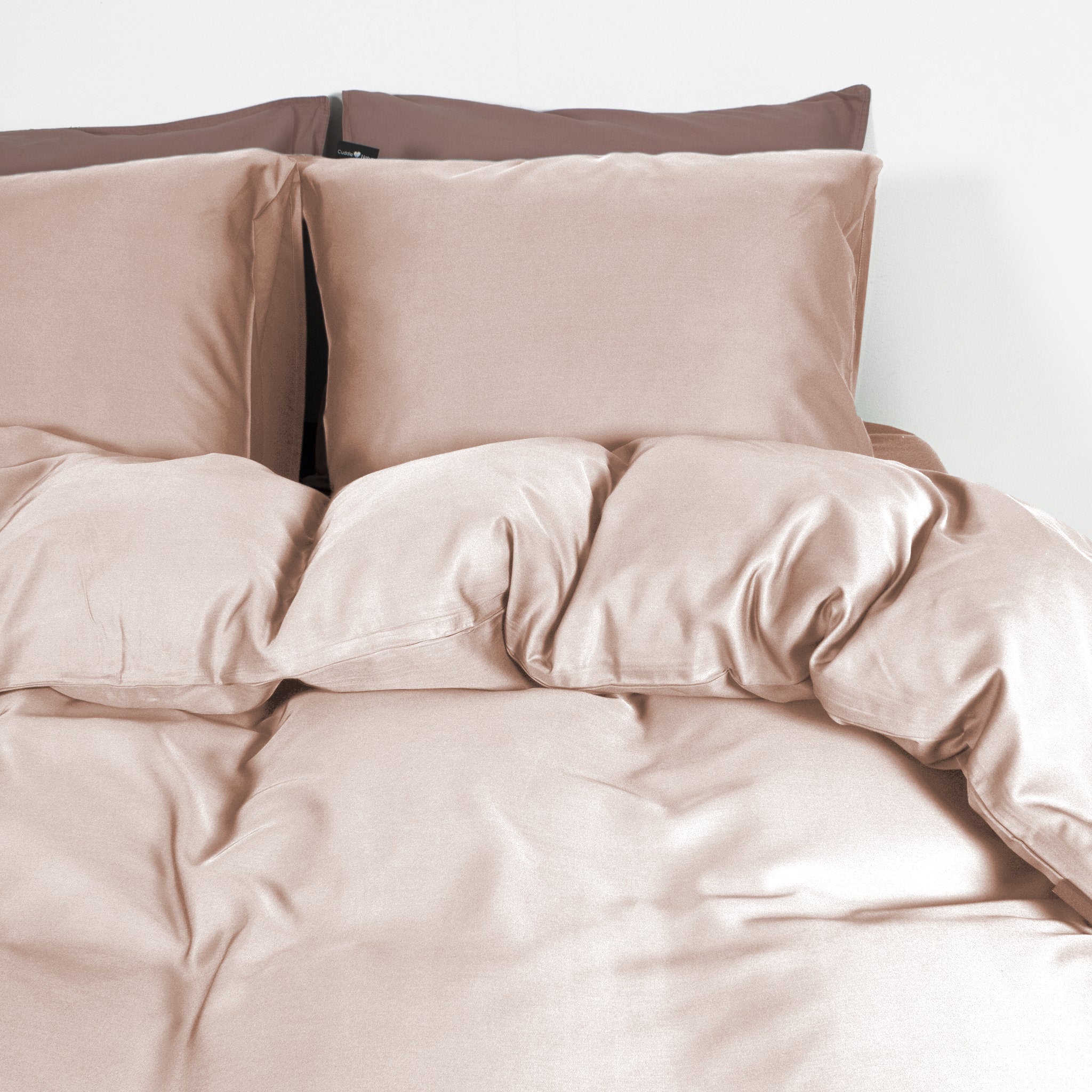 100% Bamboo Duvet Cover Blush Pink - Temperature regulating - Twill satin woven - Colourfast