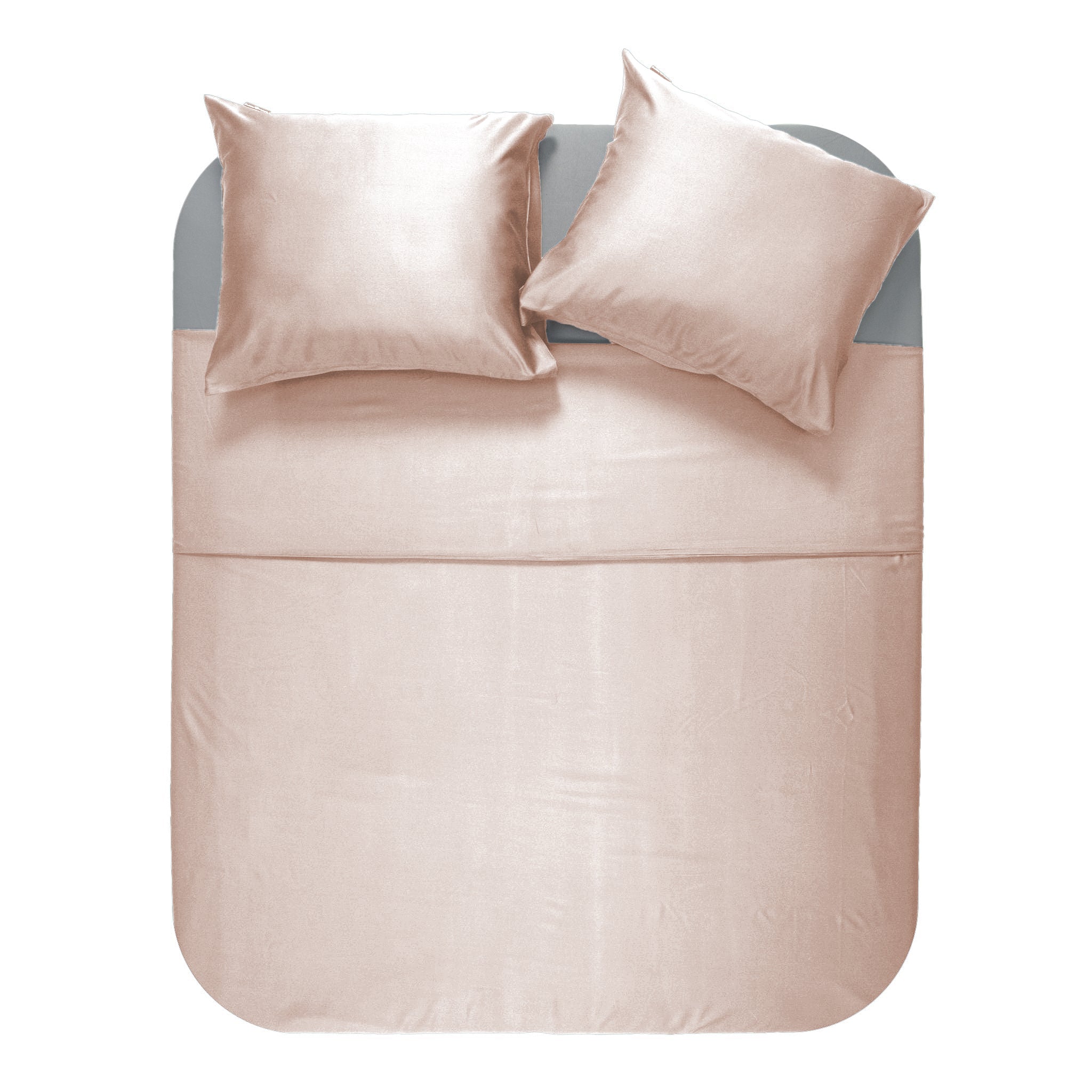 100% Bamboo Duvet Cover Blush Pink - Temperature regulating - Twill satin woven - Colourfast
