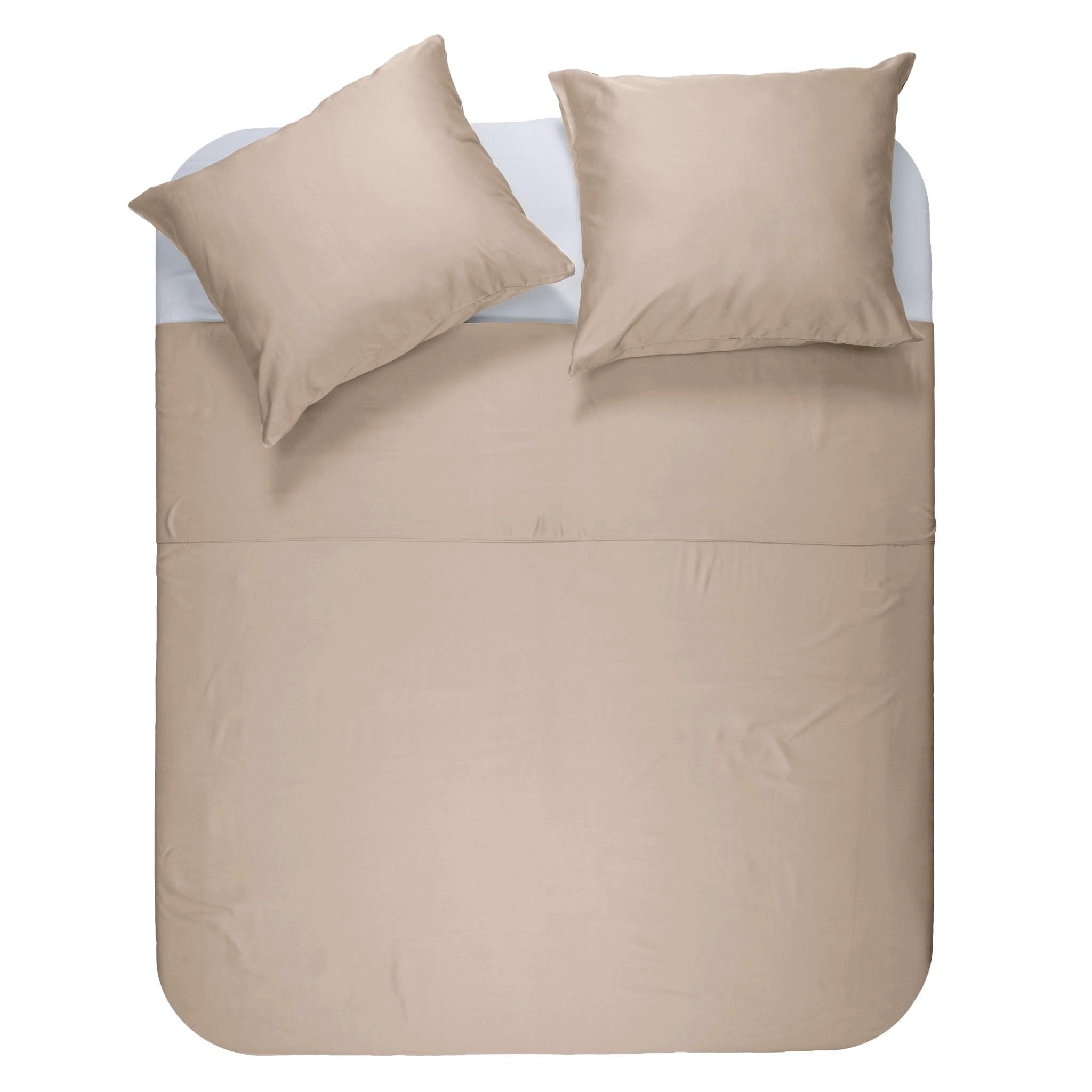100% Bamboo Dekbedovertrek Taupe - Temperatuur regulerend - Twill satijn geweven - Kleurvast