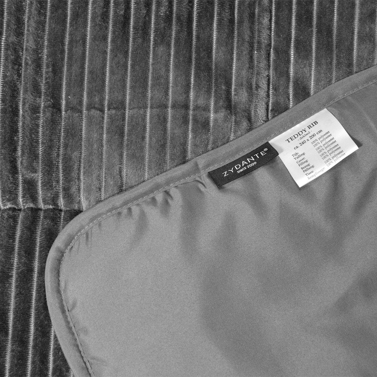 All-in-One Lazy Rib Duvet Anthracite - Duvet for the whole year