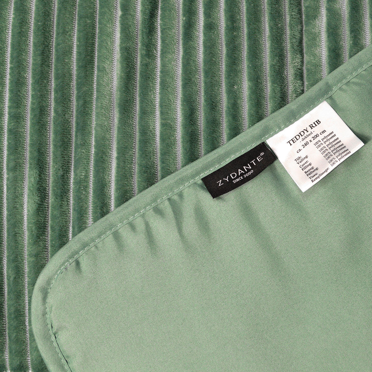 All-in-One Lazy Rib Duvet Green - Duvet for the whole year