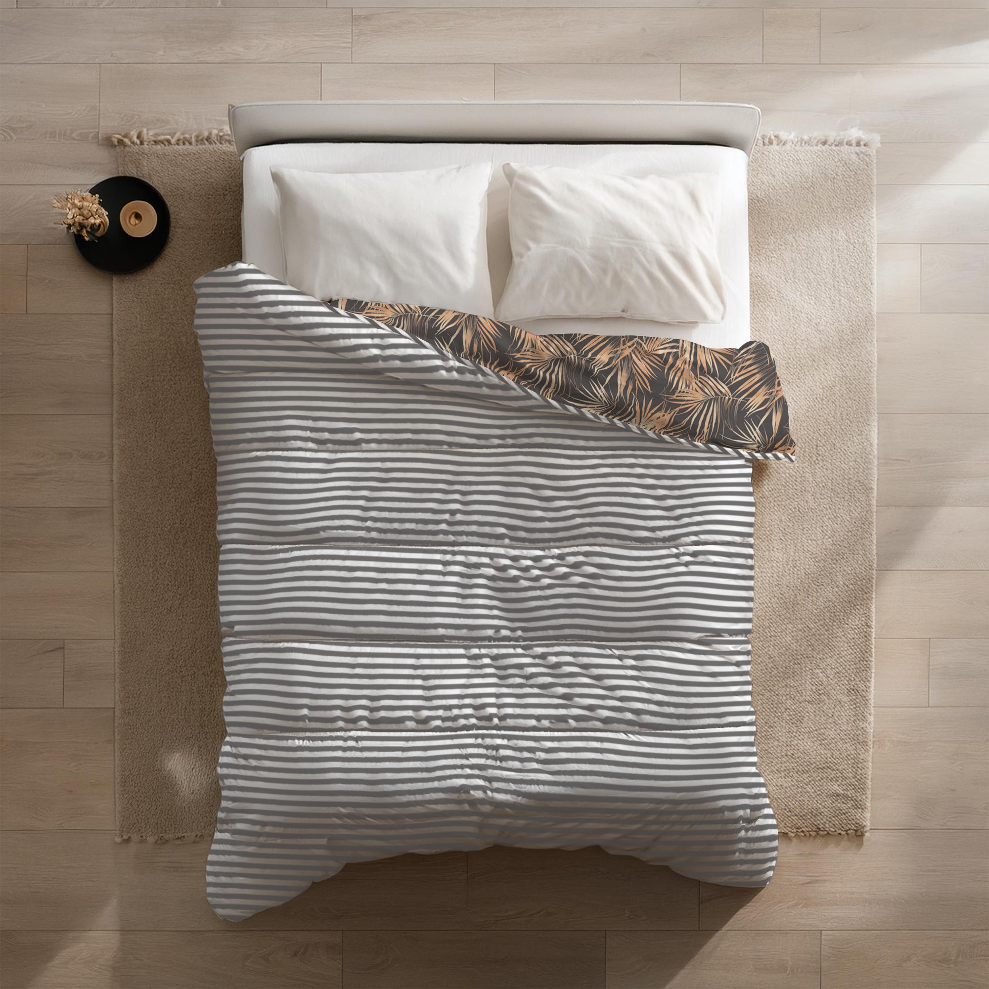 All-in One Lazy Dekbed Orange Leafs - Dekbed voor het hele jaar