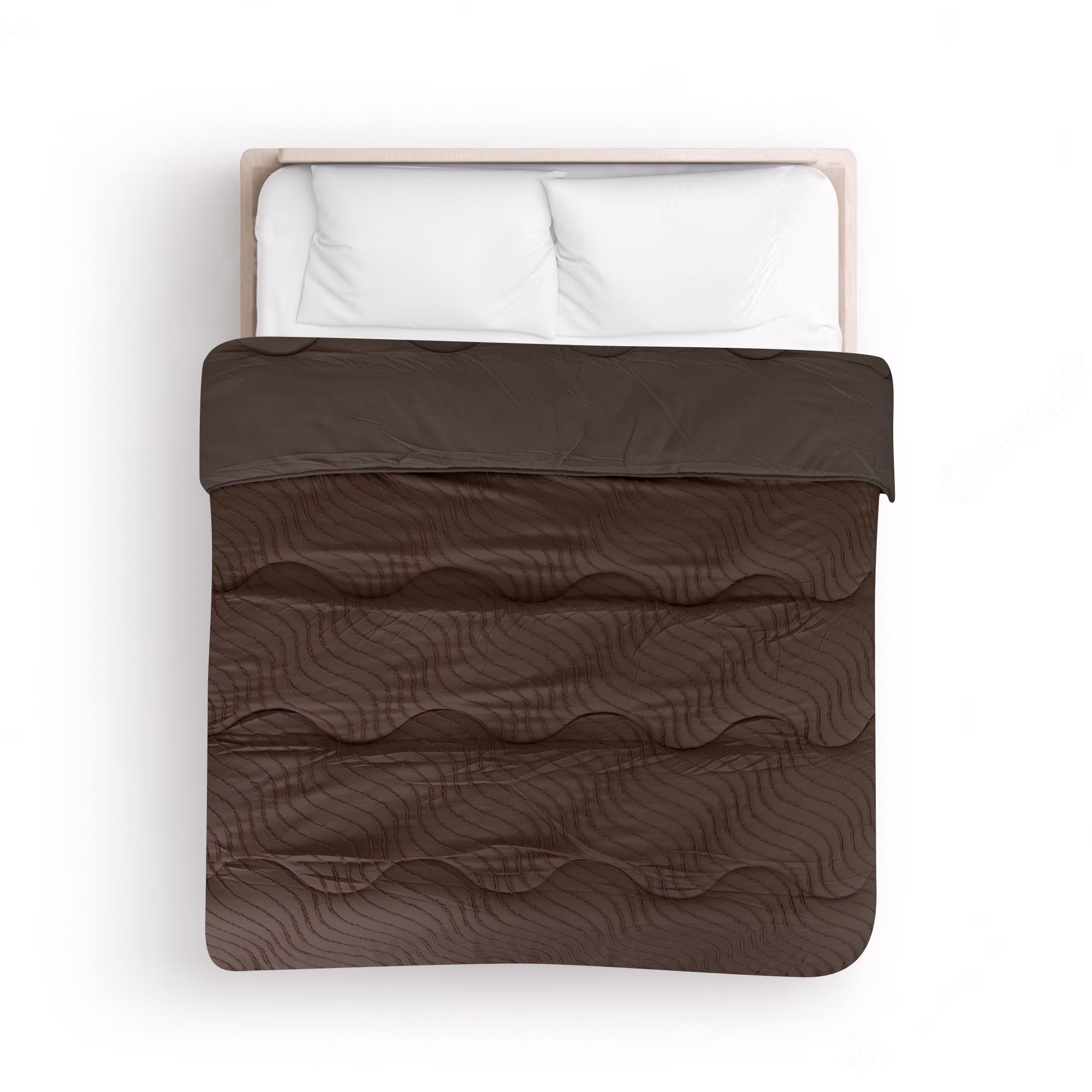 All-in One Lazy Tufted Waves Dekbed Bruin - Dekbed voor het hele jaar