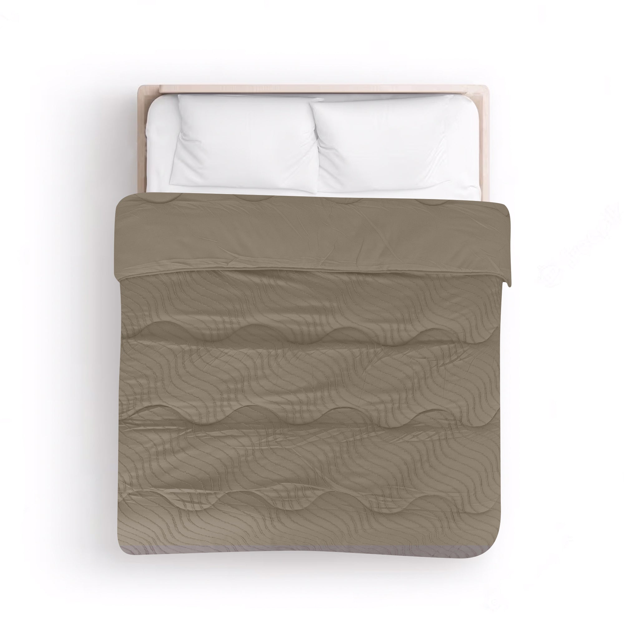 All-in One Lazy Tufted Waves Dekbed Taupe - Dekbed voor het hele jaar
