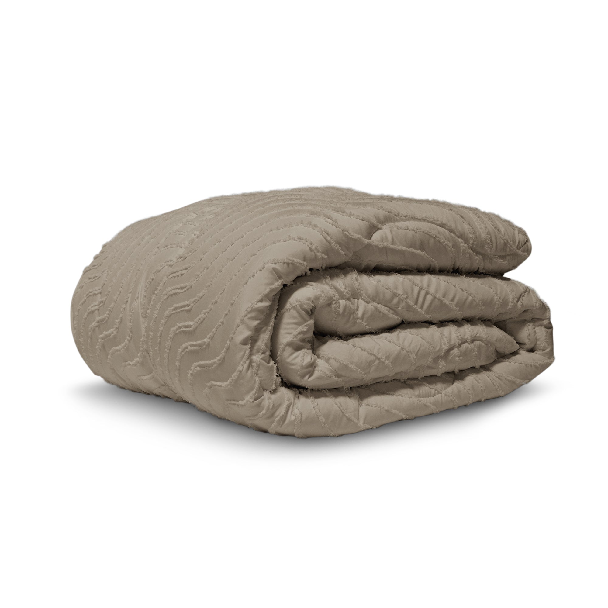 All-in One Lazy Tufted Waves Dekbed Taupe - Dekbed voor het hele jaar