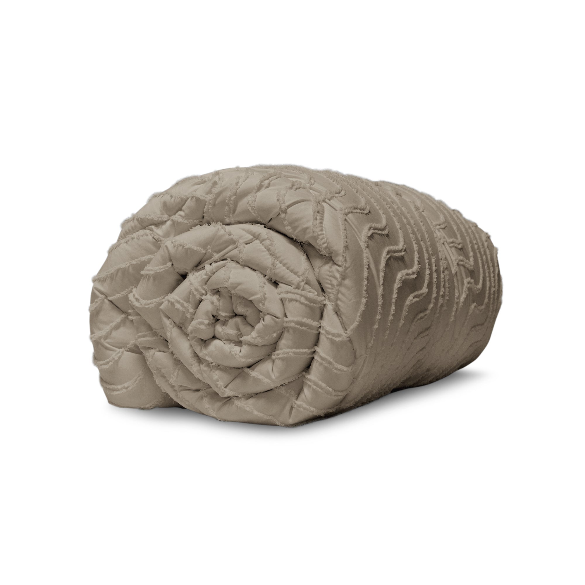 All-in One Lazy Tufted Waves Dekbed Taupe - Dekbed voor het hele jaar