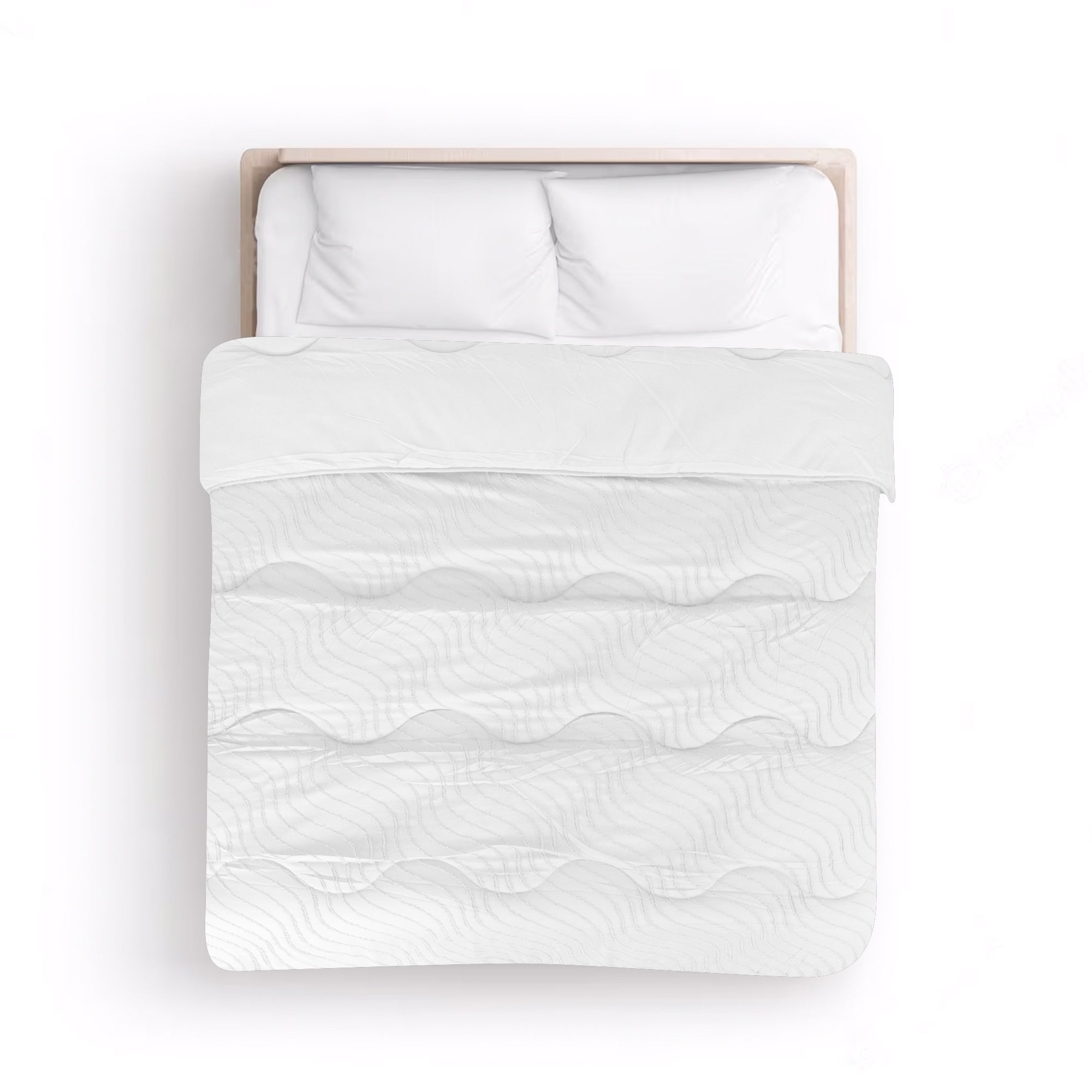 Easy Dekbed Tufted Waves - Wit