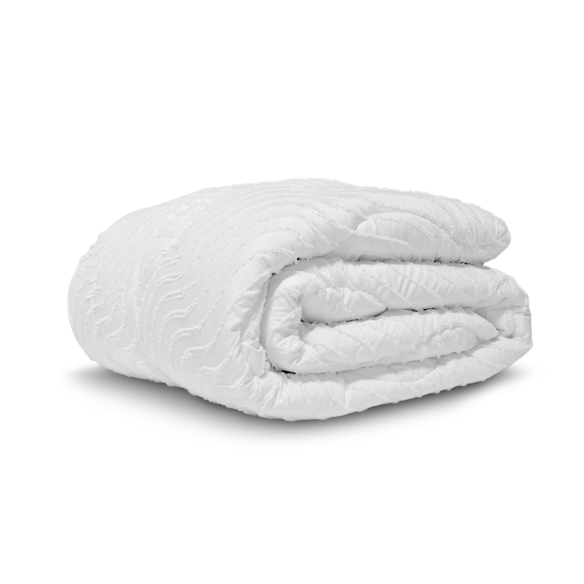 Easy Dekbed Tufted Waves - Wit