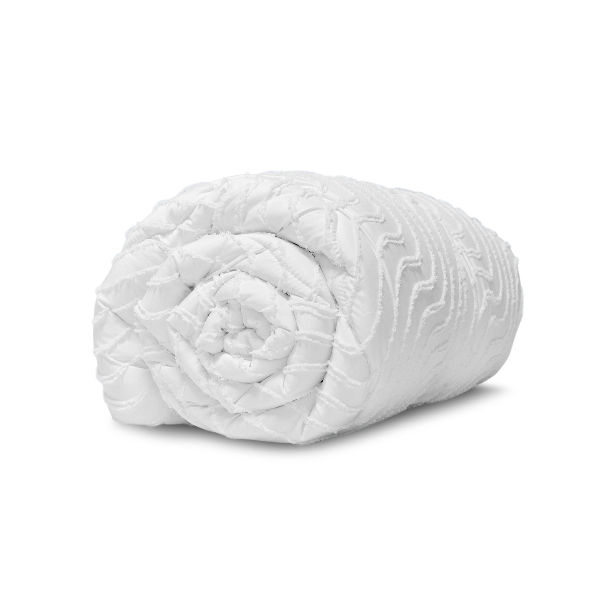 Easy Dekbed Tufted Waves - Wit