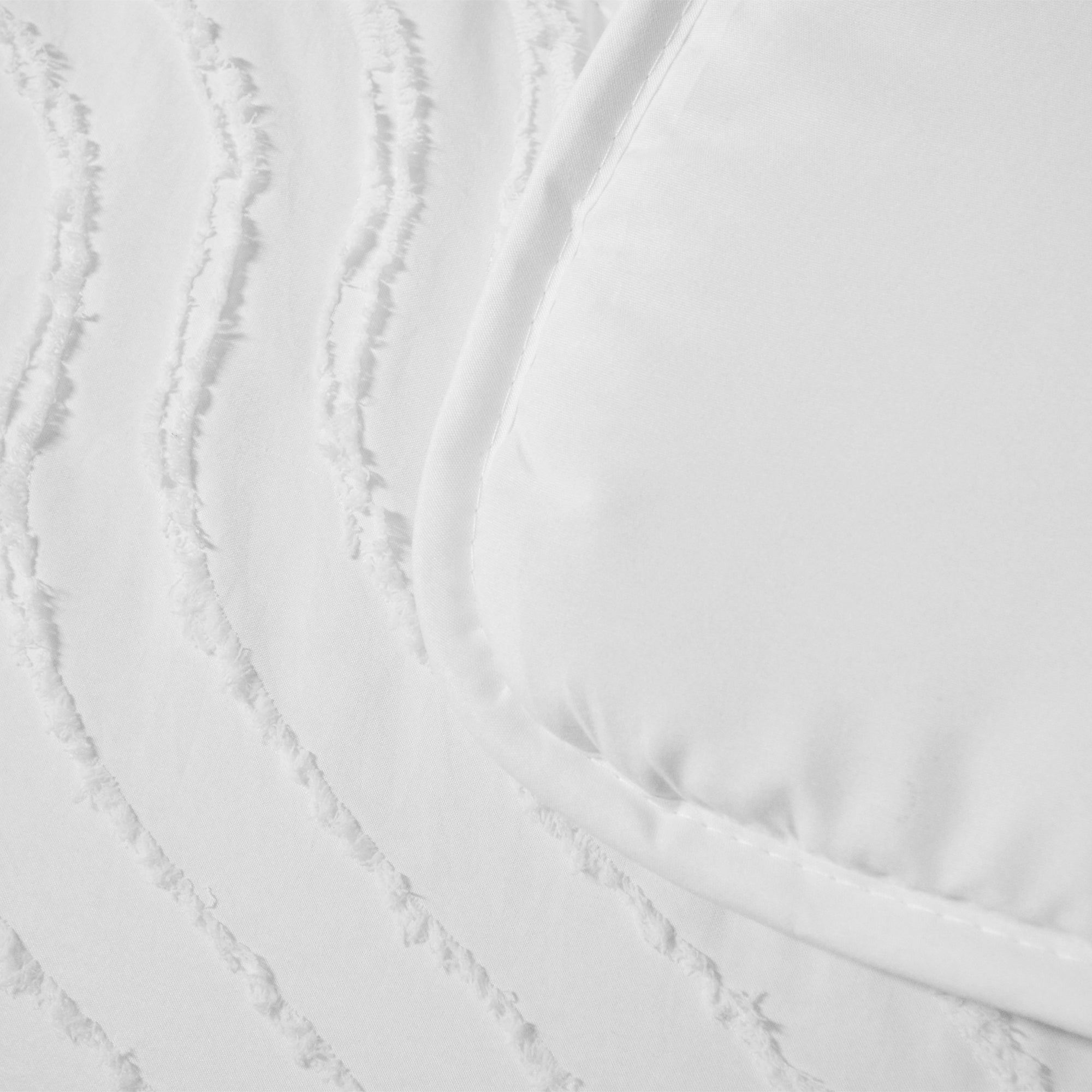 Easy Dekbed Tufted Waves - Wit