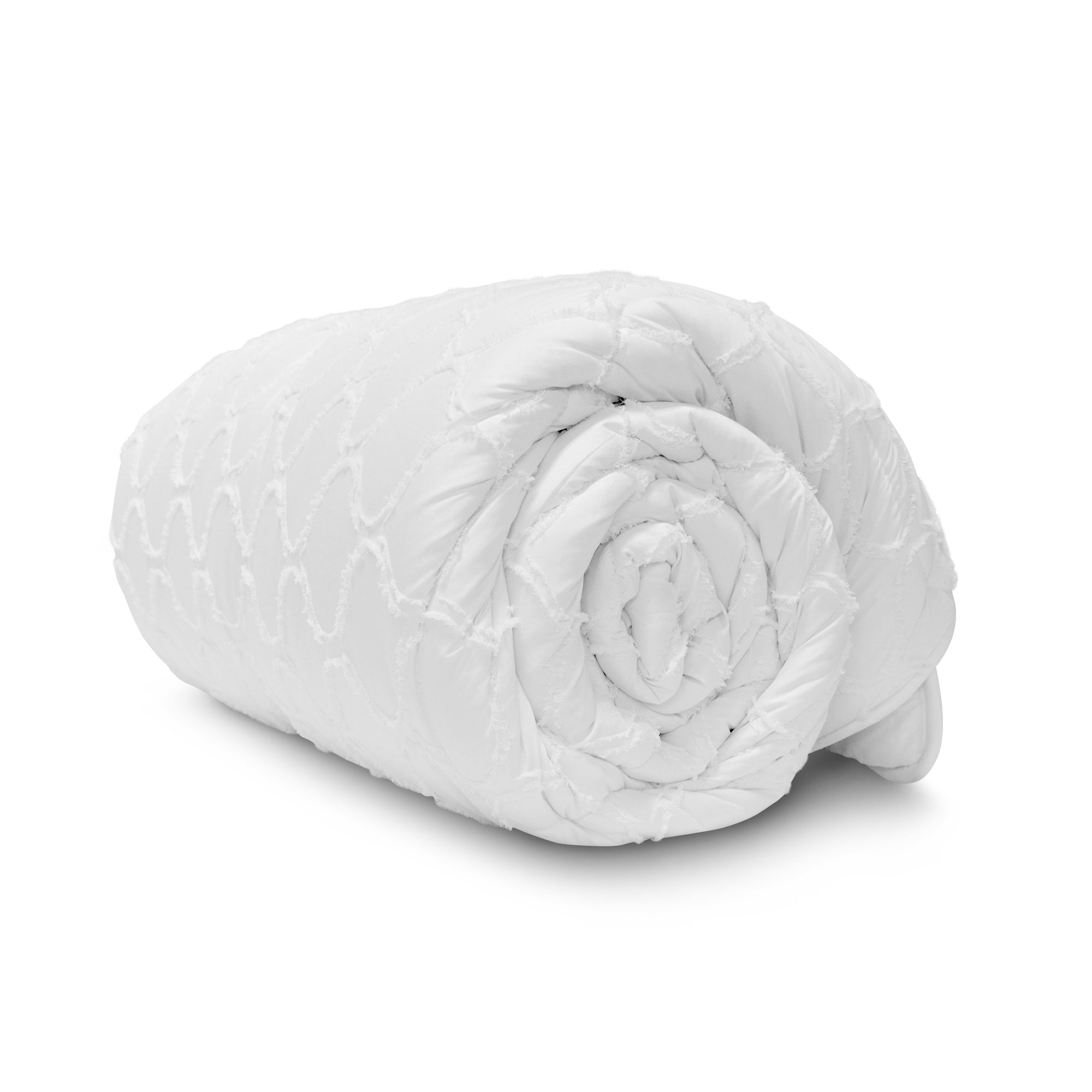 Easy Dekbed Tufted Curve - Wit