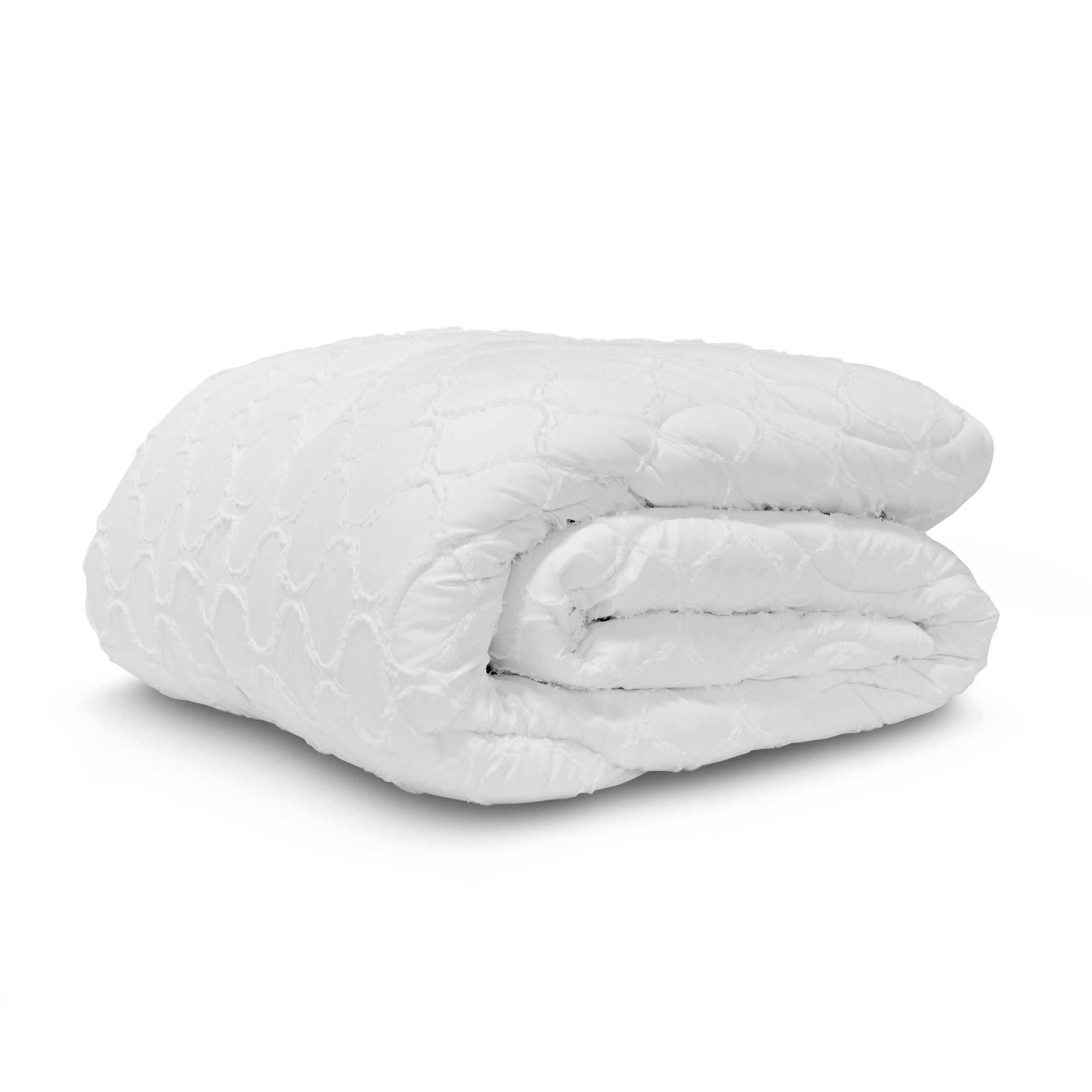Easy Dekbed Tufted Curve - Wit