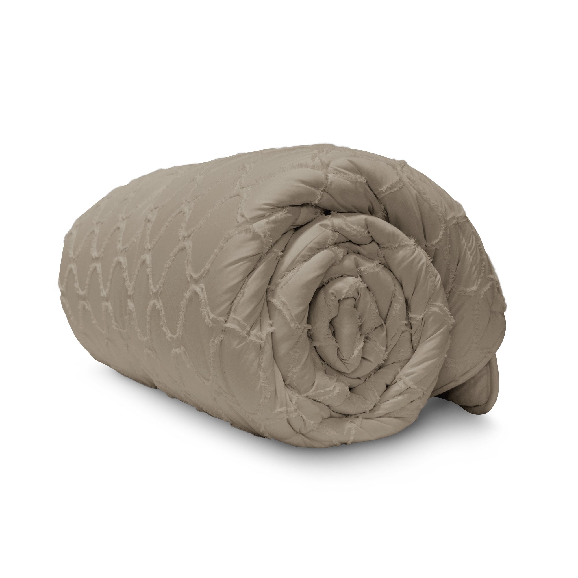Easy Dekbed Tufted Curve - Taupe