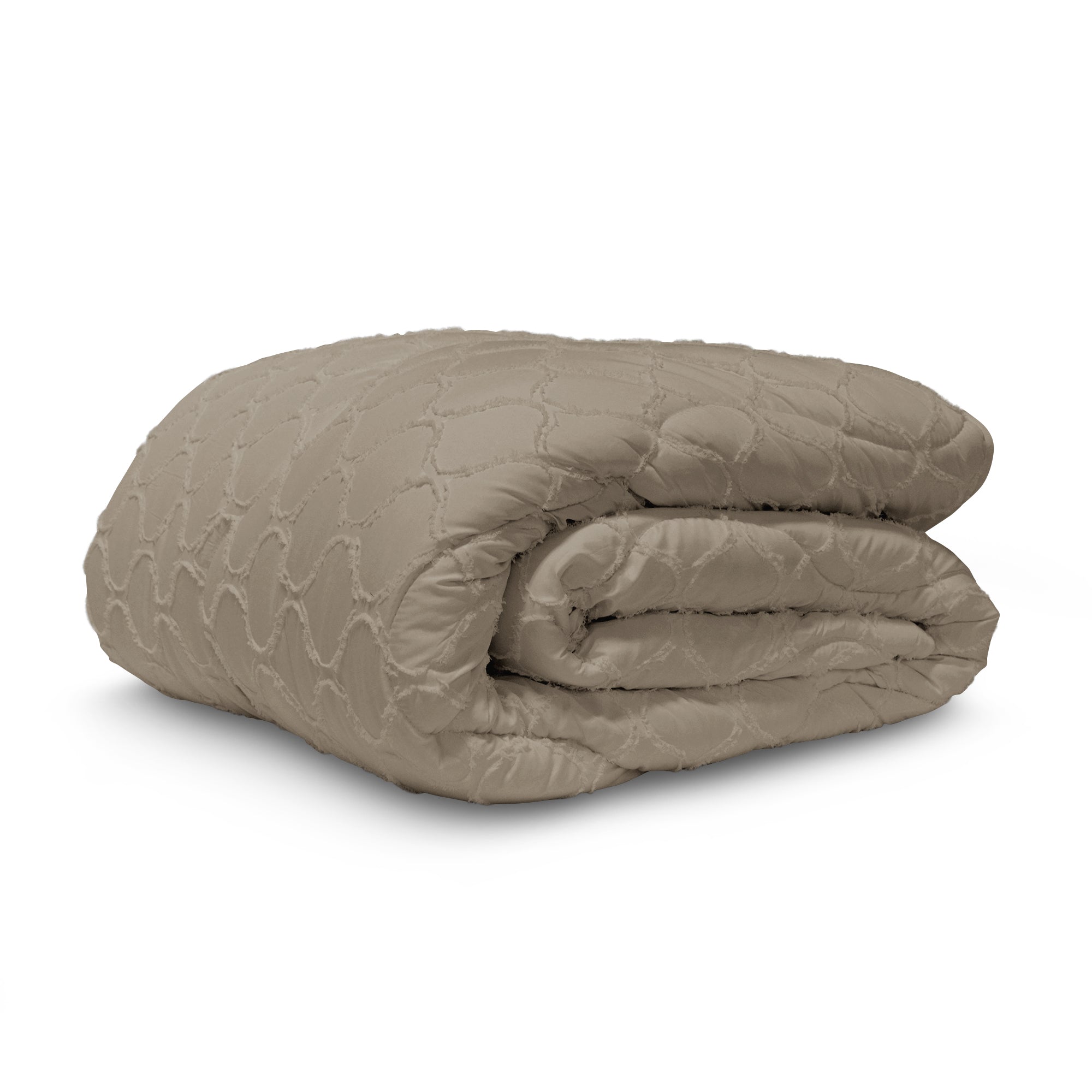 Easy Dekbed Tufted Curve - Taupe