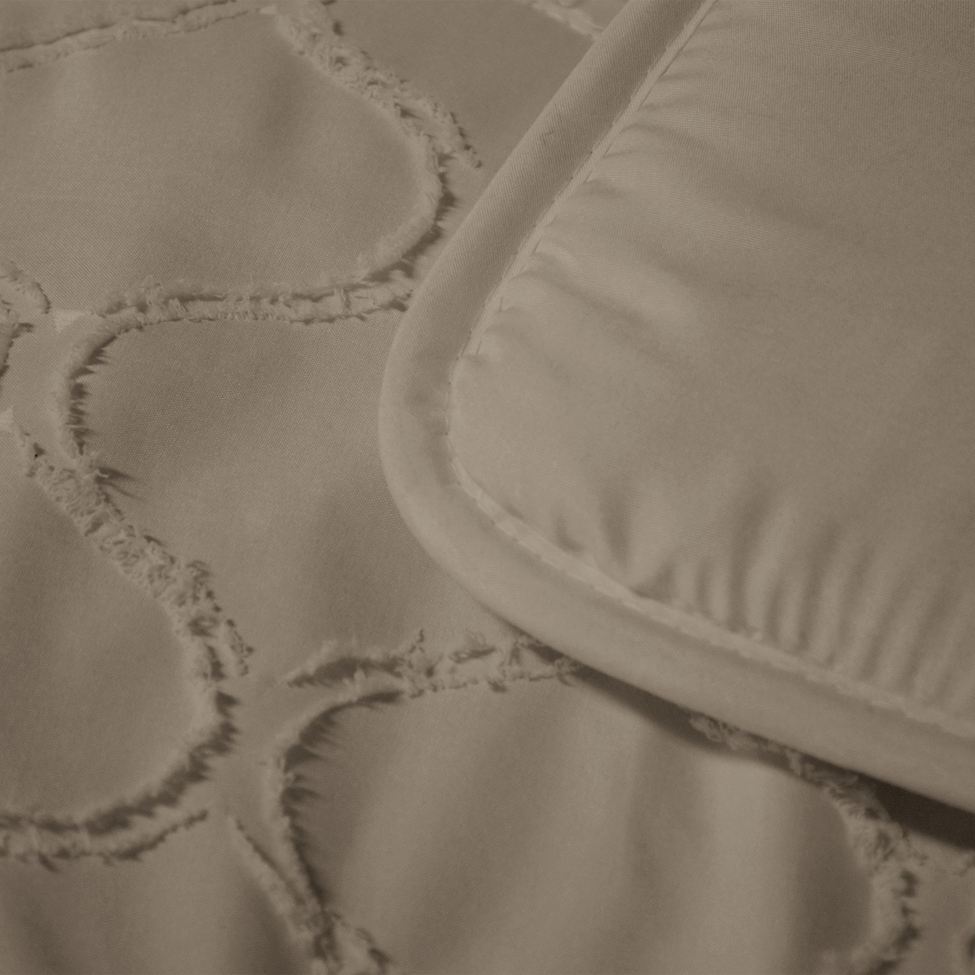 Easy Dekbed Tufted Curve - Taupe