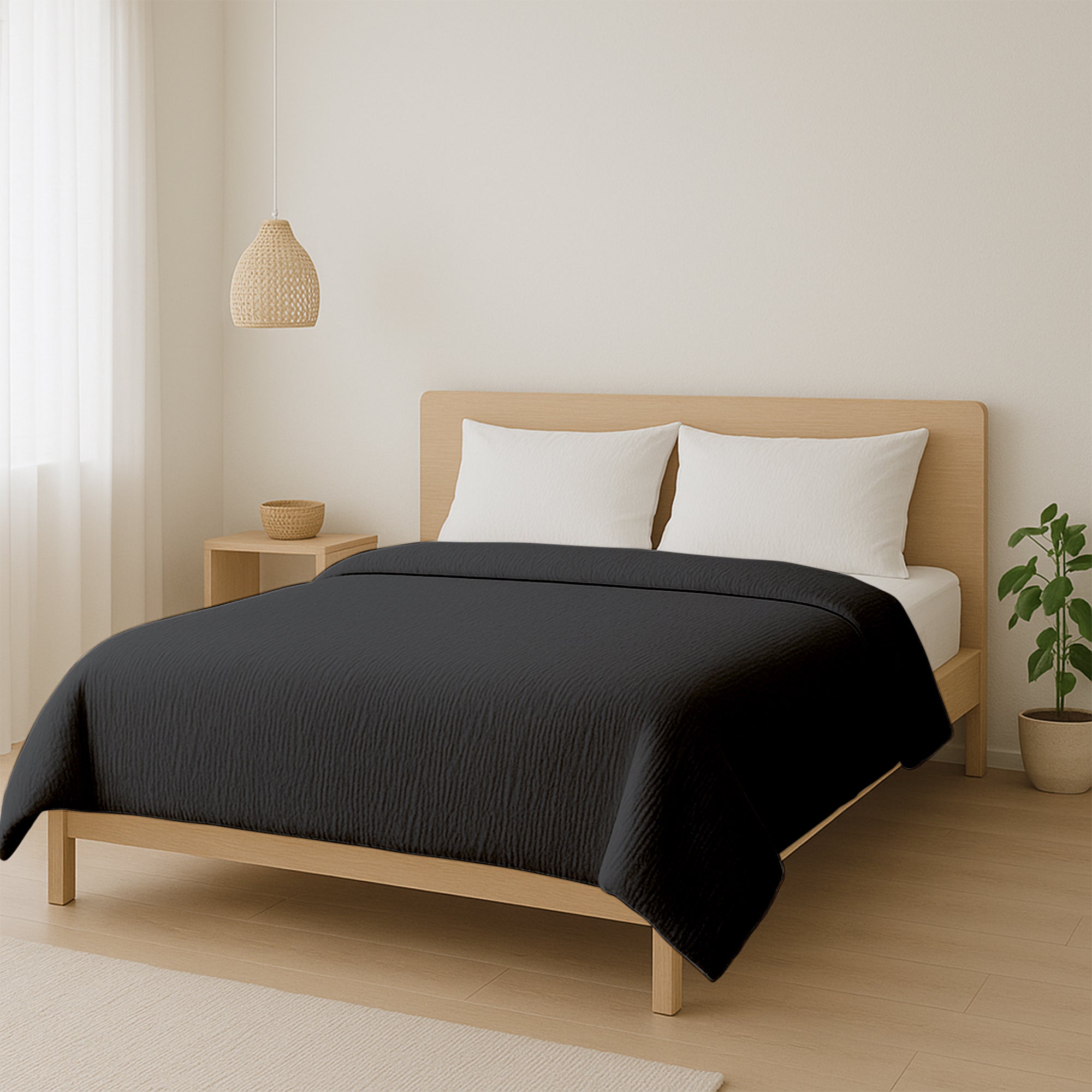 All-in-One Lazy Mousseline Duvet Dark Gray - Duvet for the whole year