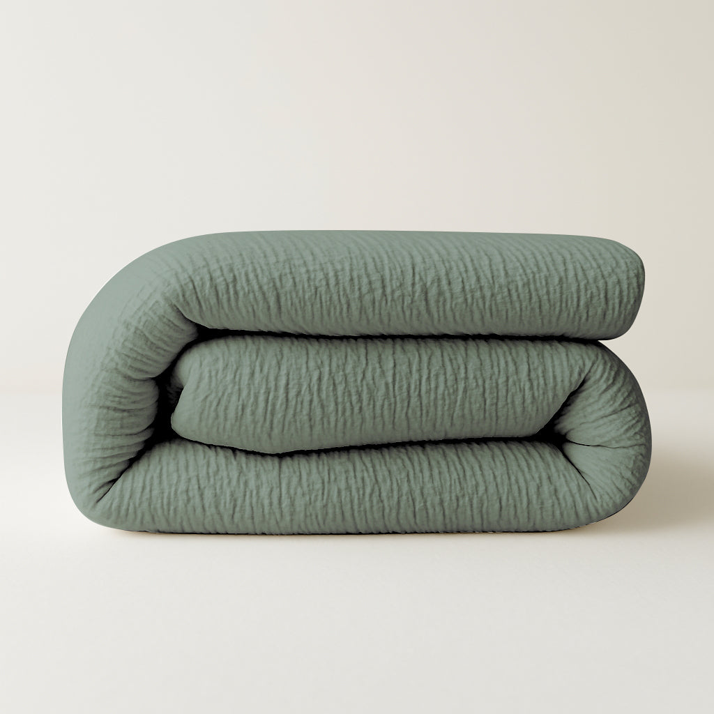 All-in One Lazy Mousseline Dekbed Mintgroen - Dekbed voor het hele jaar