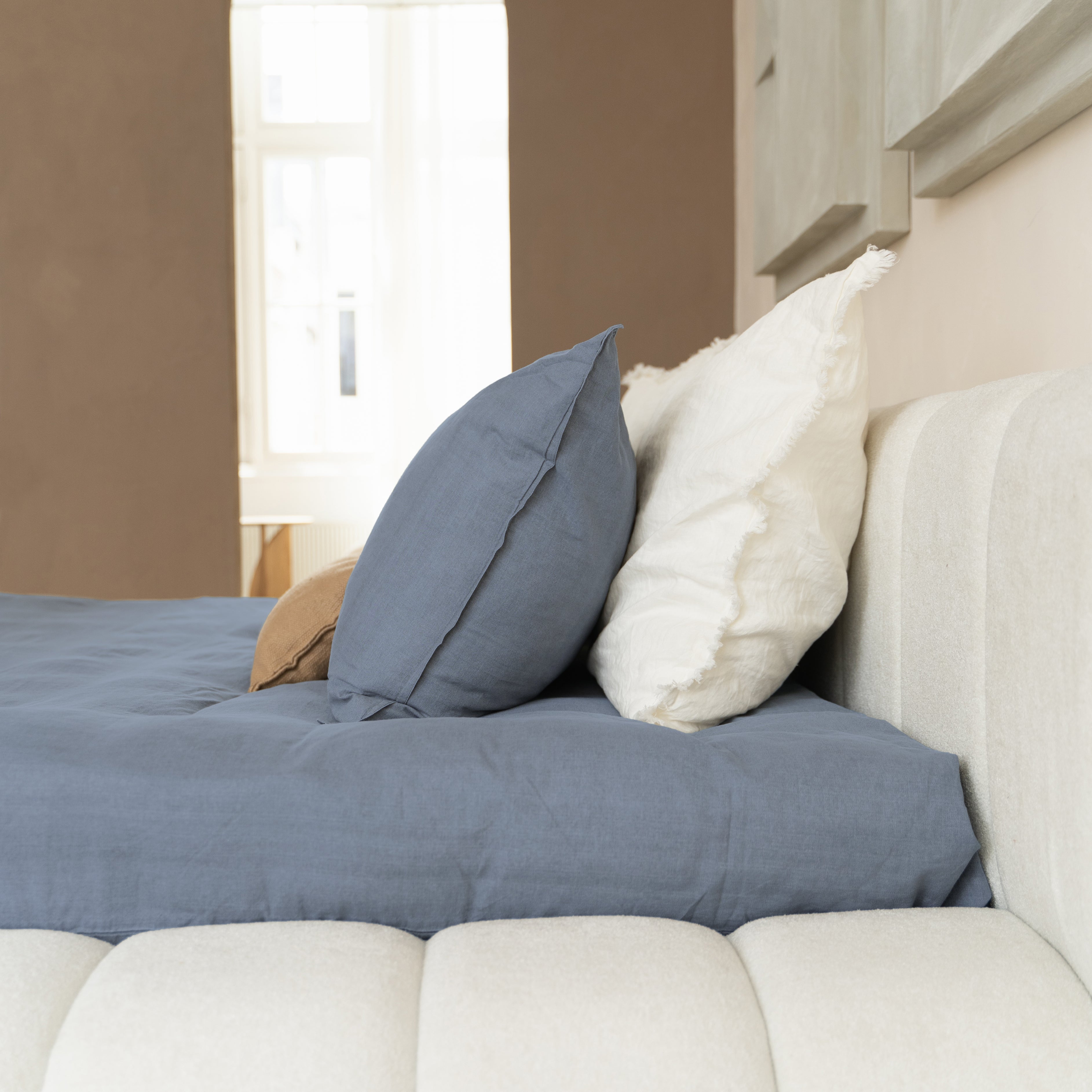 Denim Stone Washed Blauw Dekbedovertrek