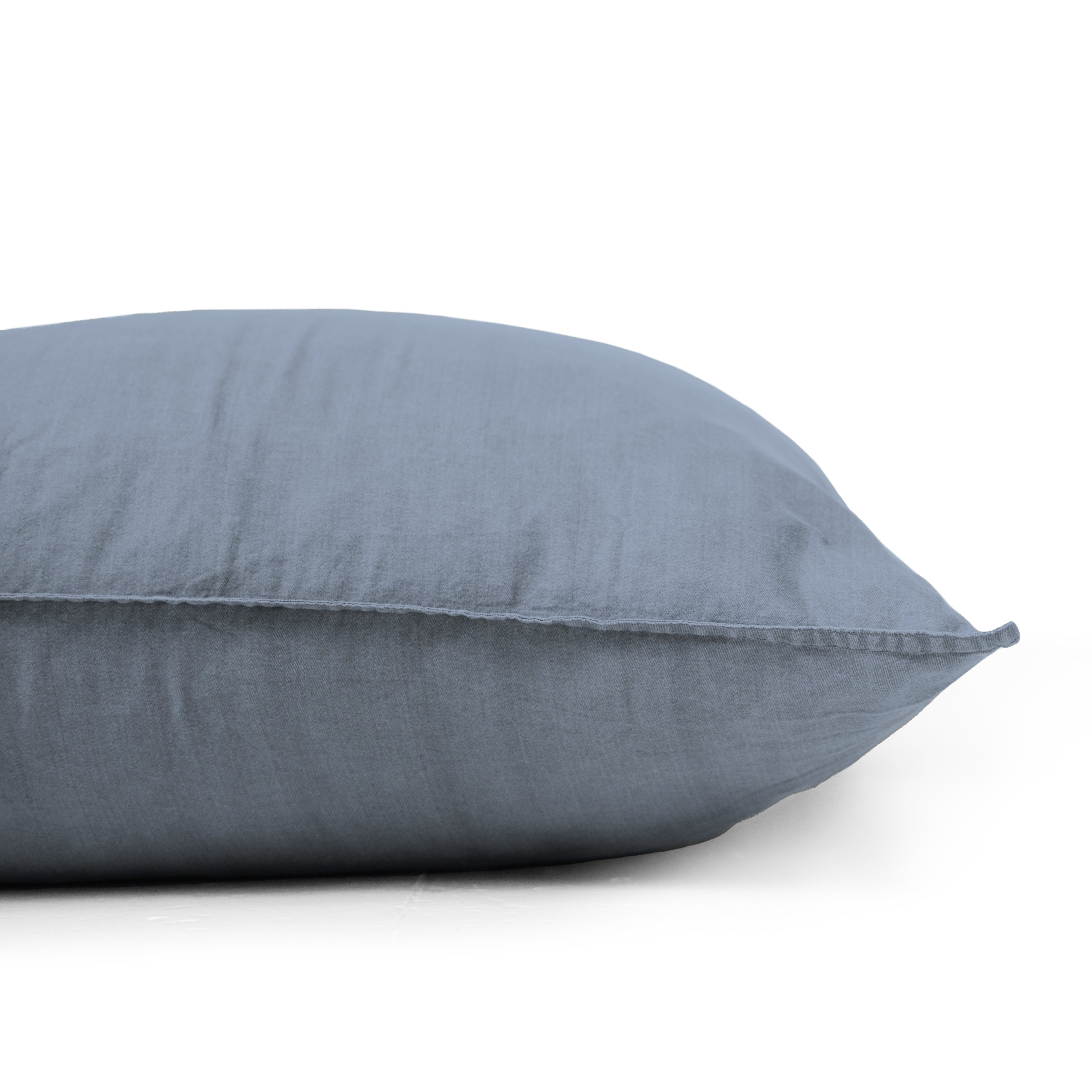 Denim Stone Washed Blauw Dekbedovertrek