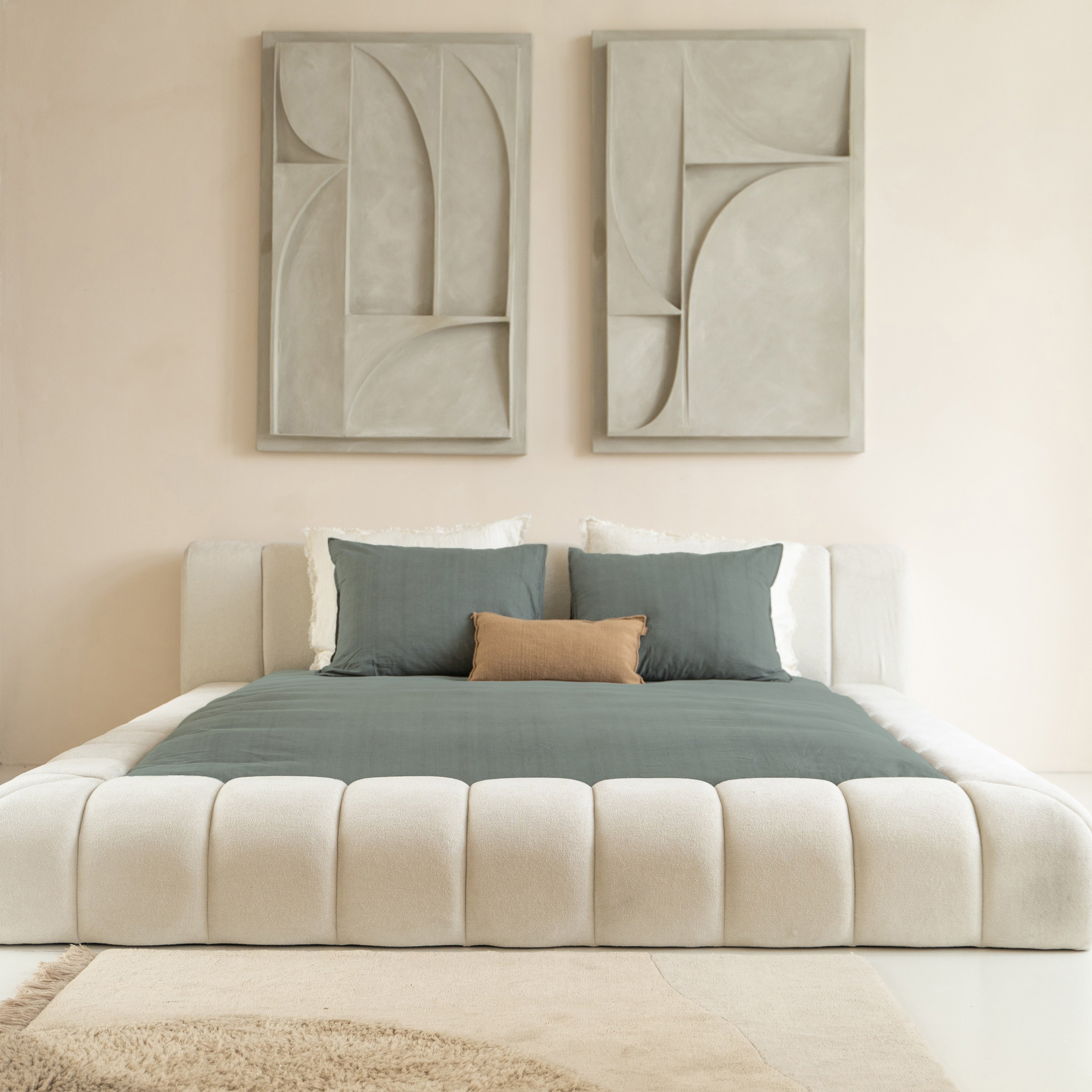 Denim Stone Washed Groen Dekbedovertrek