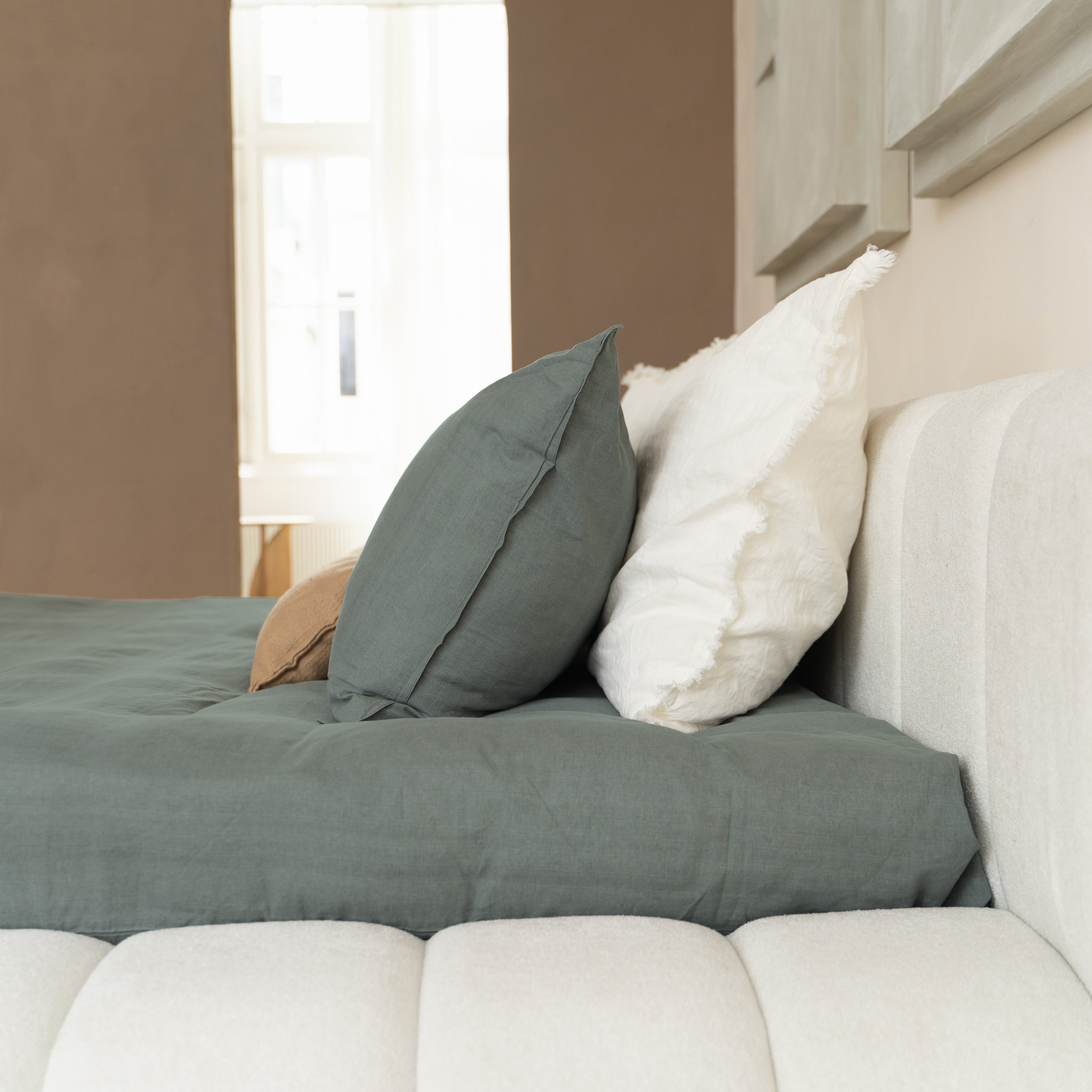 Denim Stone Washed Groen Dekbedovertrek