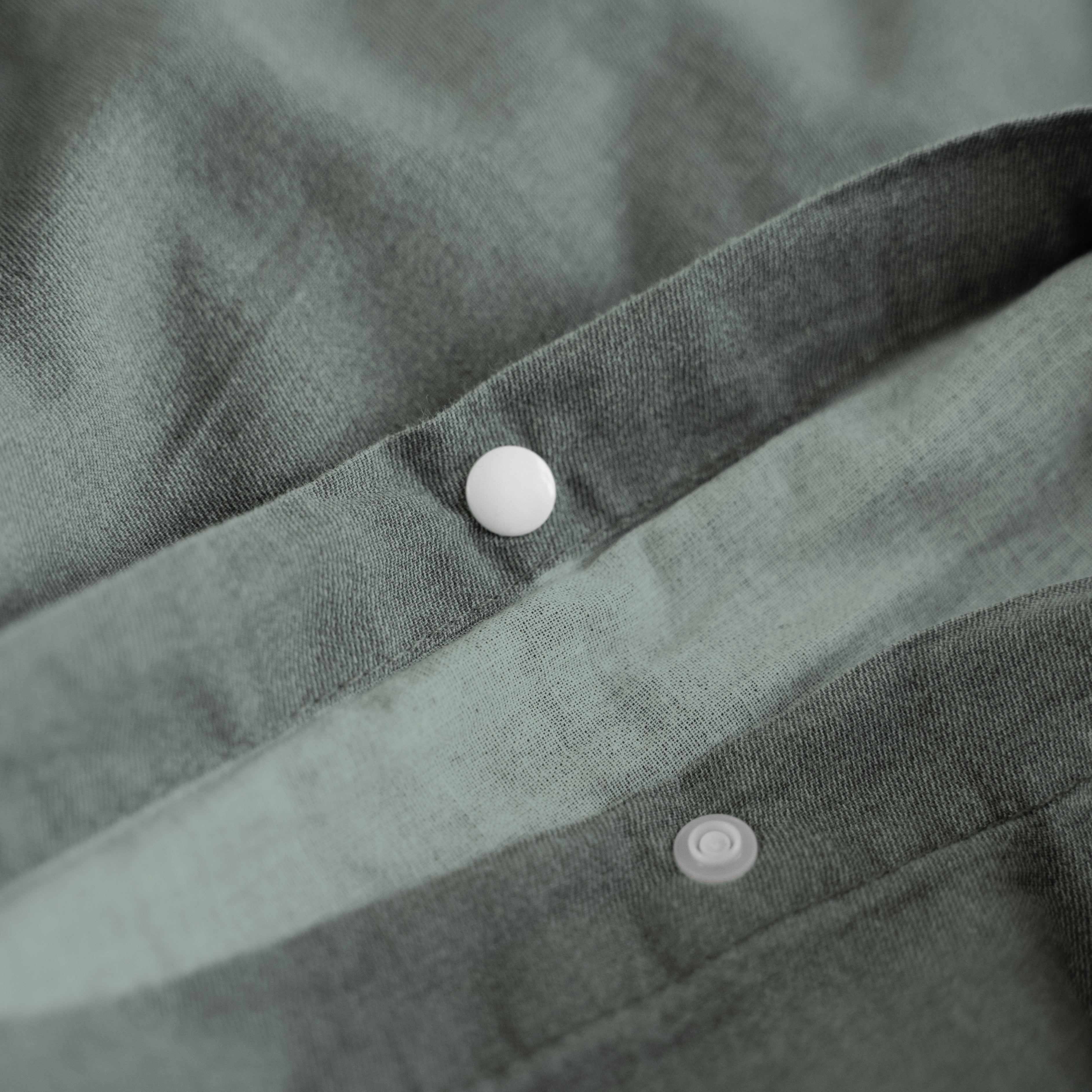 Denim Stone Washed Groen Dekbedovertrek