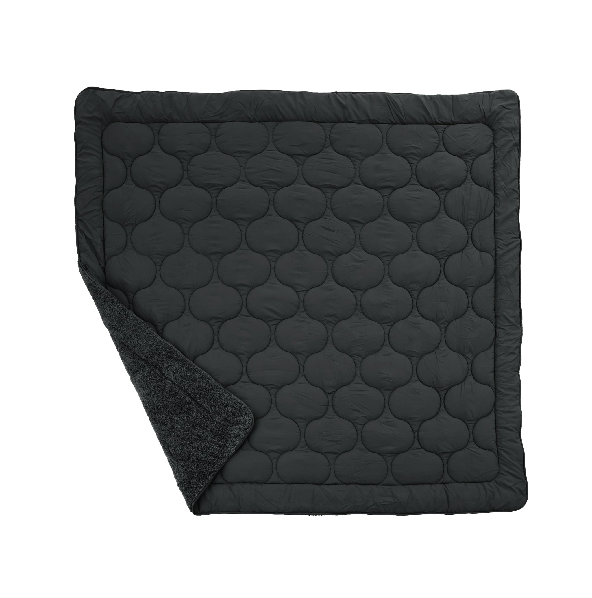 All-in One Lazy Teddy Dekbed Zwart - Dekbed met kussenslopen