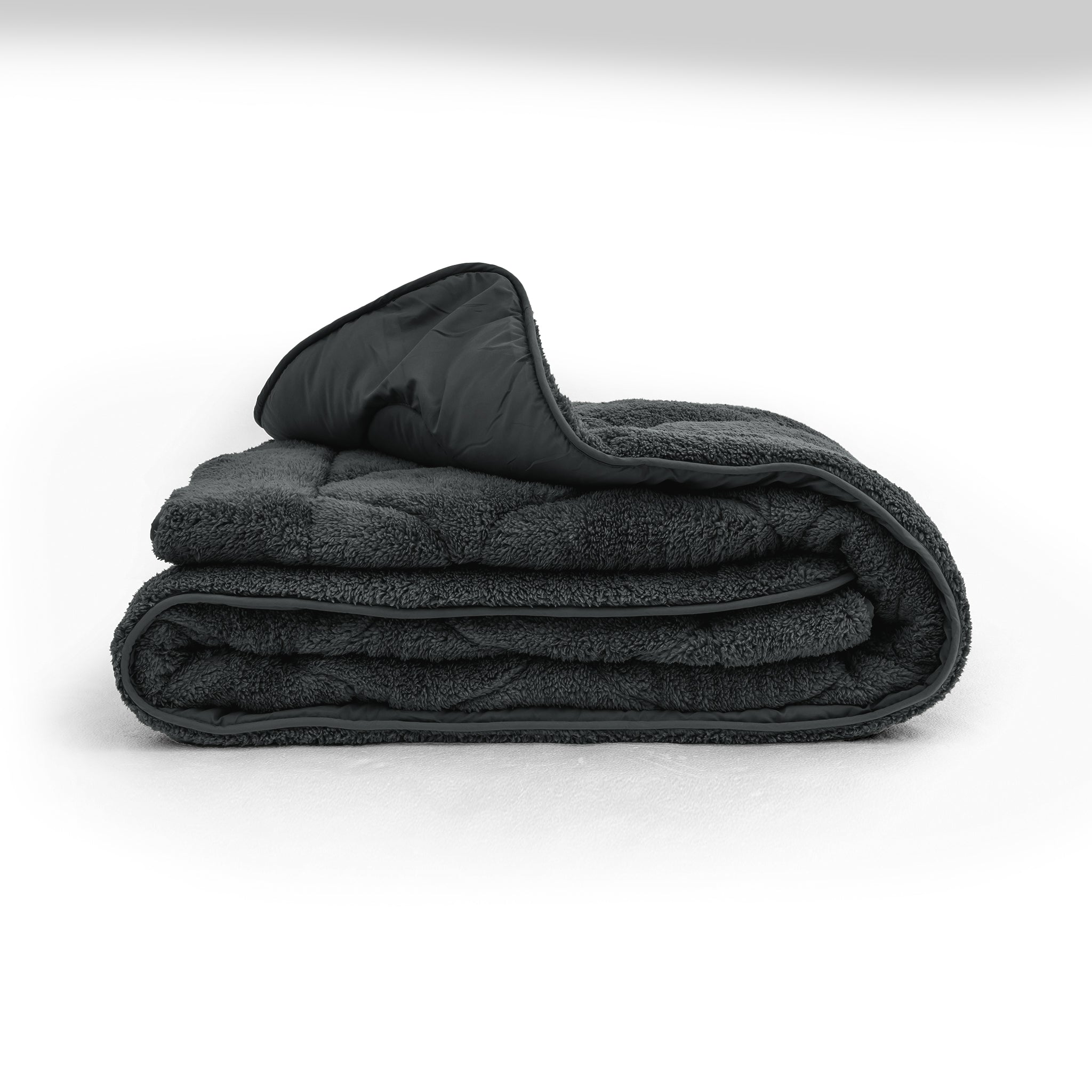 All-in One Lazy Teddy Dekbed Zwart - Dekbed met kussenslopen