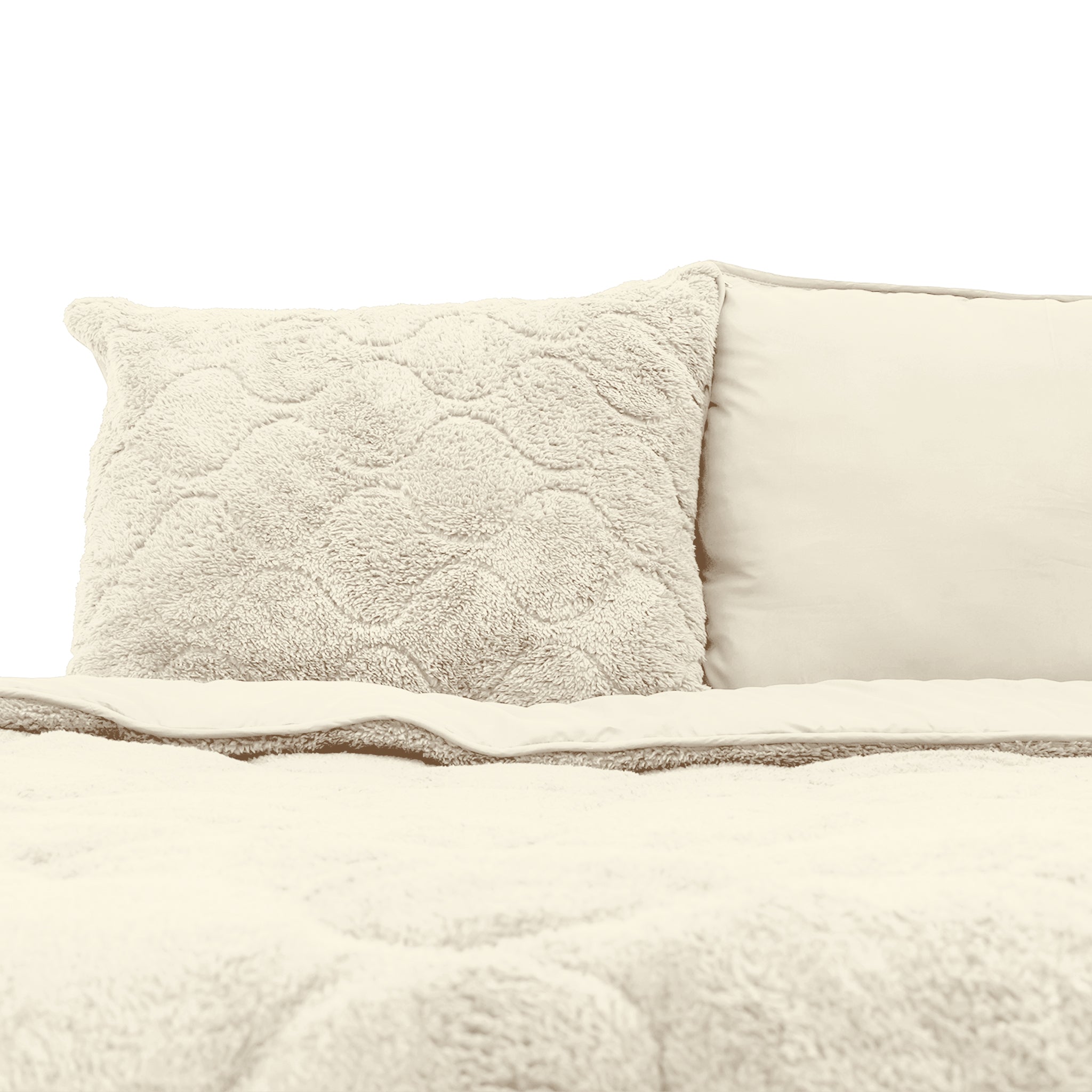 All-in One Lazy Teddy Dekbed Beige - Dekbed met kussenslopen