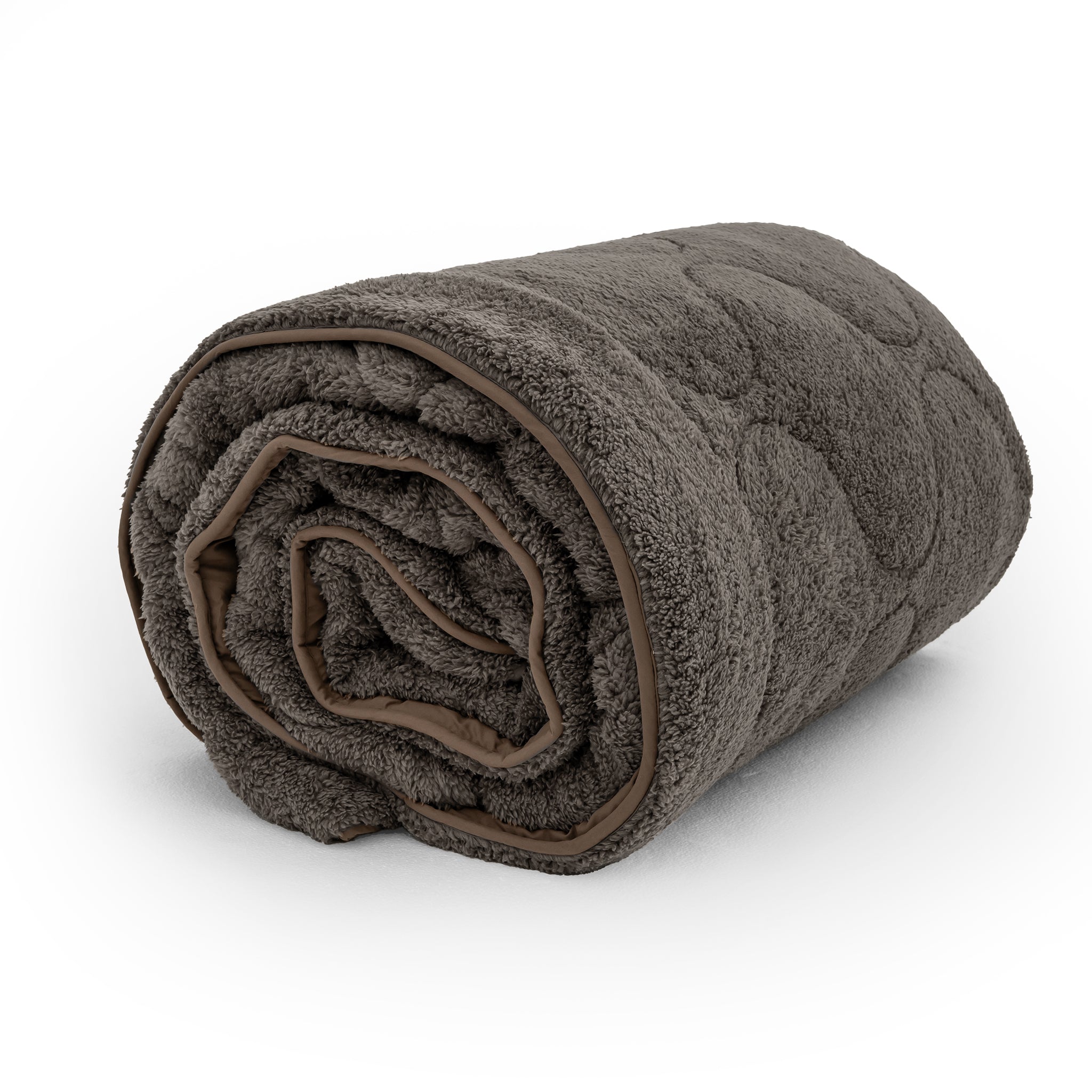 All-in One Lazy Teddy Dekbed Taupe/Grijs - Dekbed met kussenslopen
