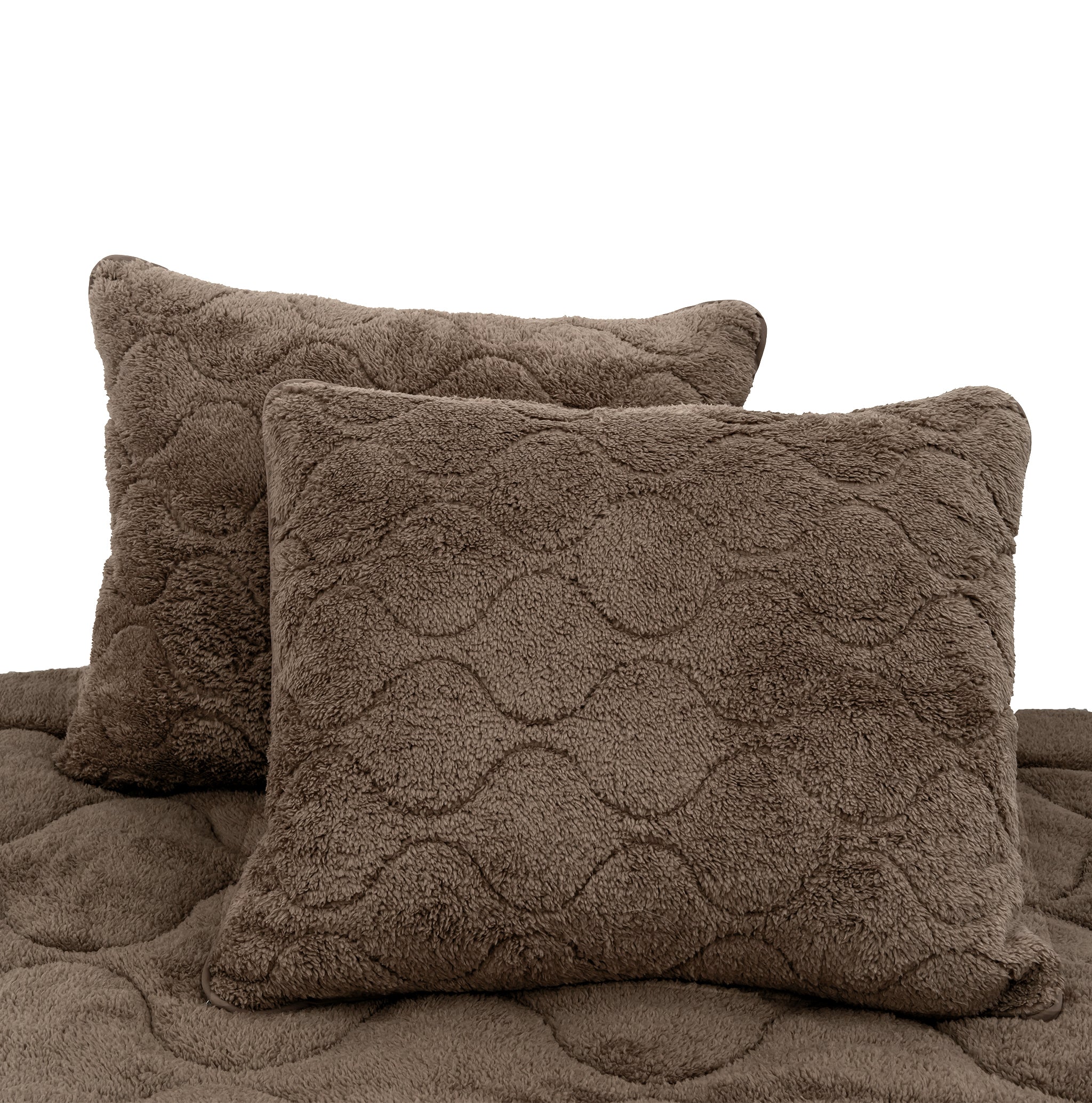 All-in One Lazy Teddy Dekbed Taupe/Bruin - Dekbed met kussenslopen