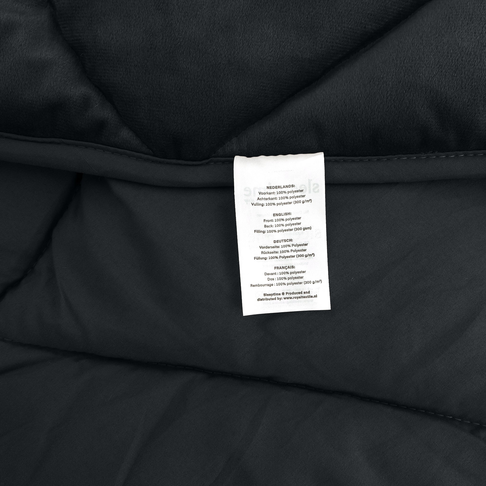 All-in One Lazy Velvet Dekbed Zwart - Dekbed met kussenslopen