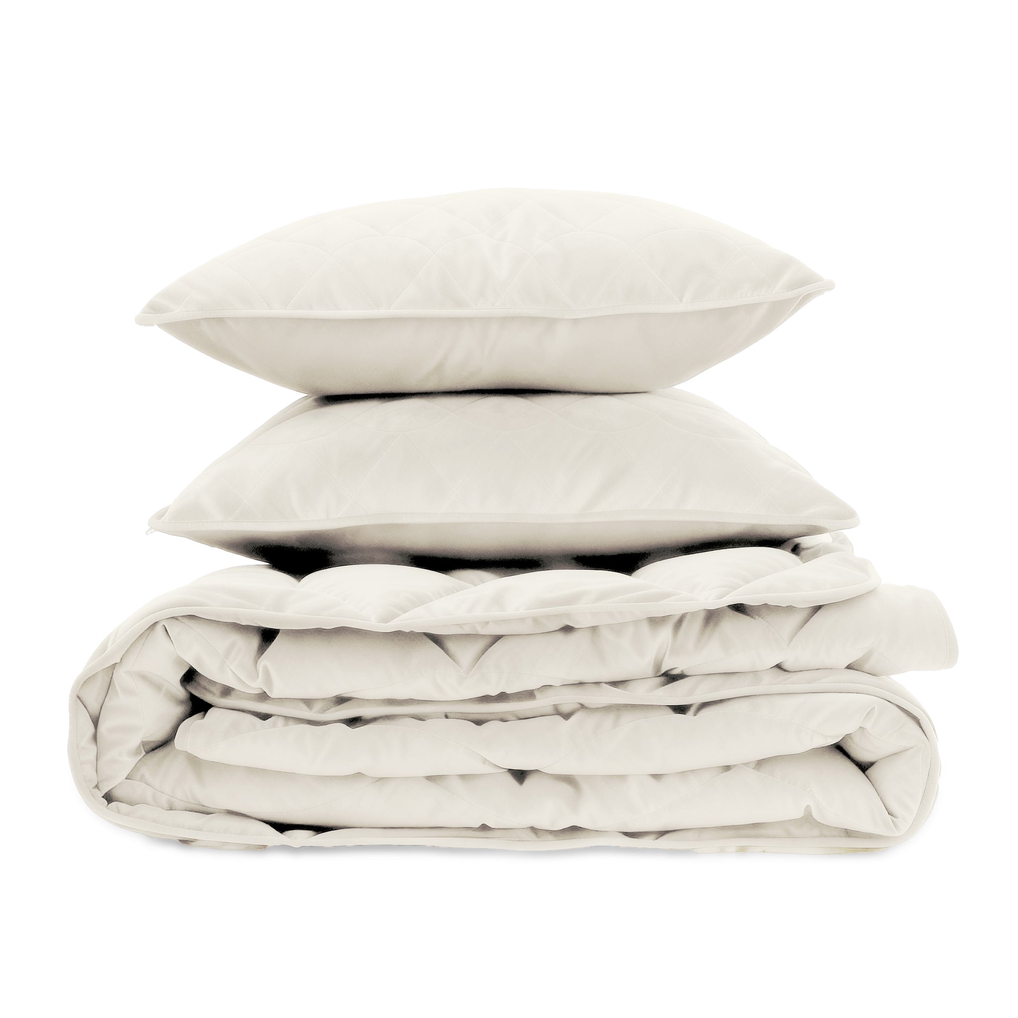 All-in One Lazy Velvet Dekbed Beige - Dekbed met kussenslopen
