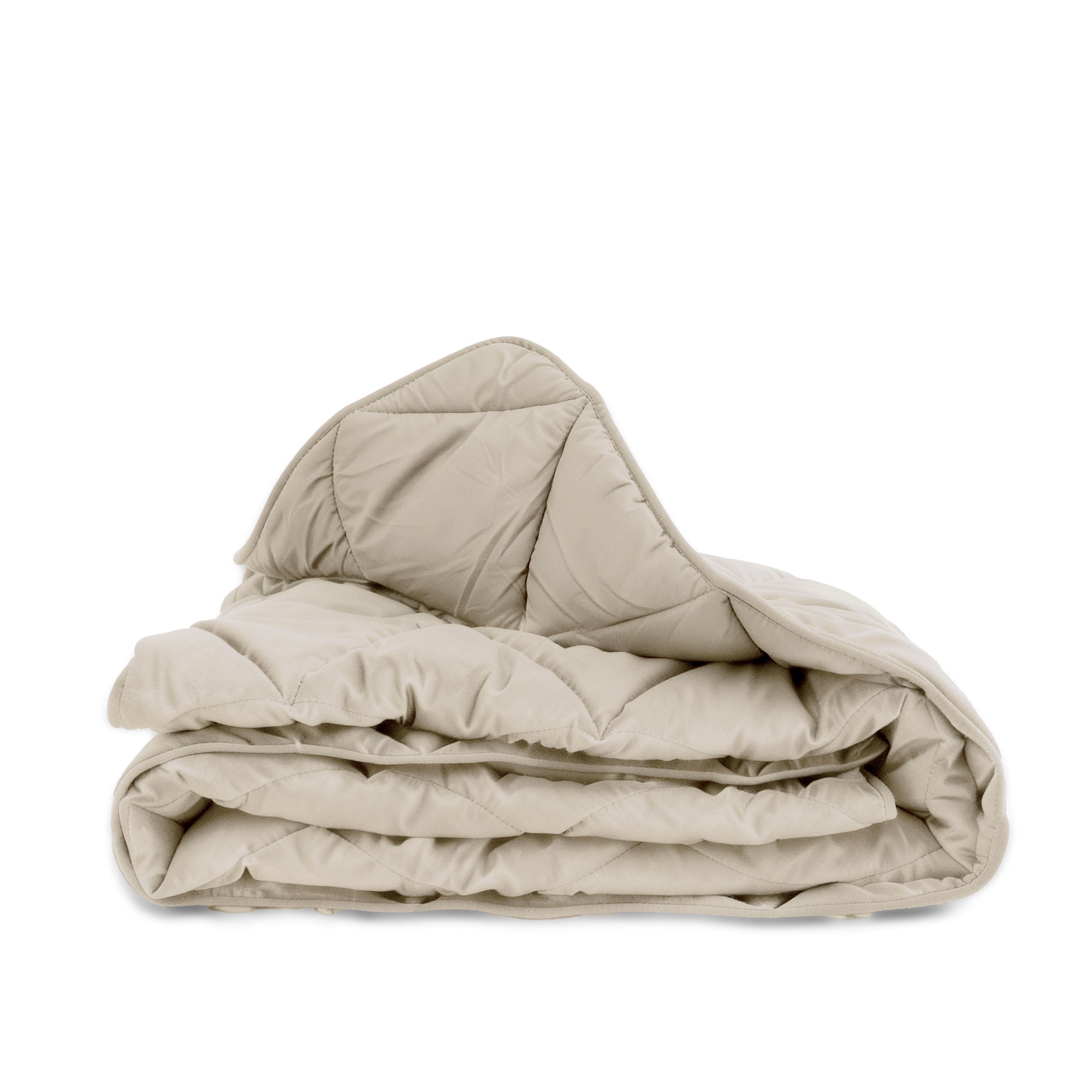 All-in One Lazy Velvet Dekbed Taupe/Grijs - Dekbed met kussenslopen
