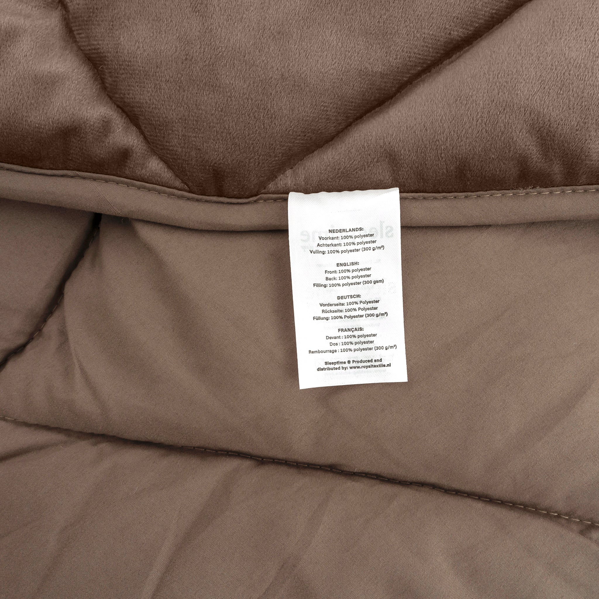 All-in One Lazy Velvet Dekbed Taupe/Bruin - Dekbed met kussenslopen