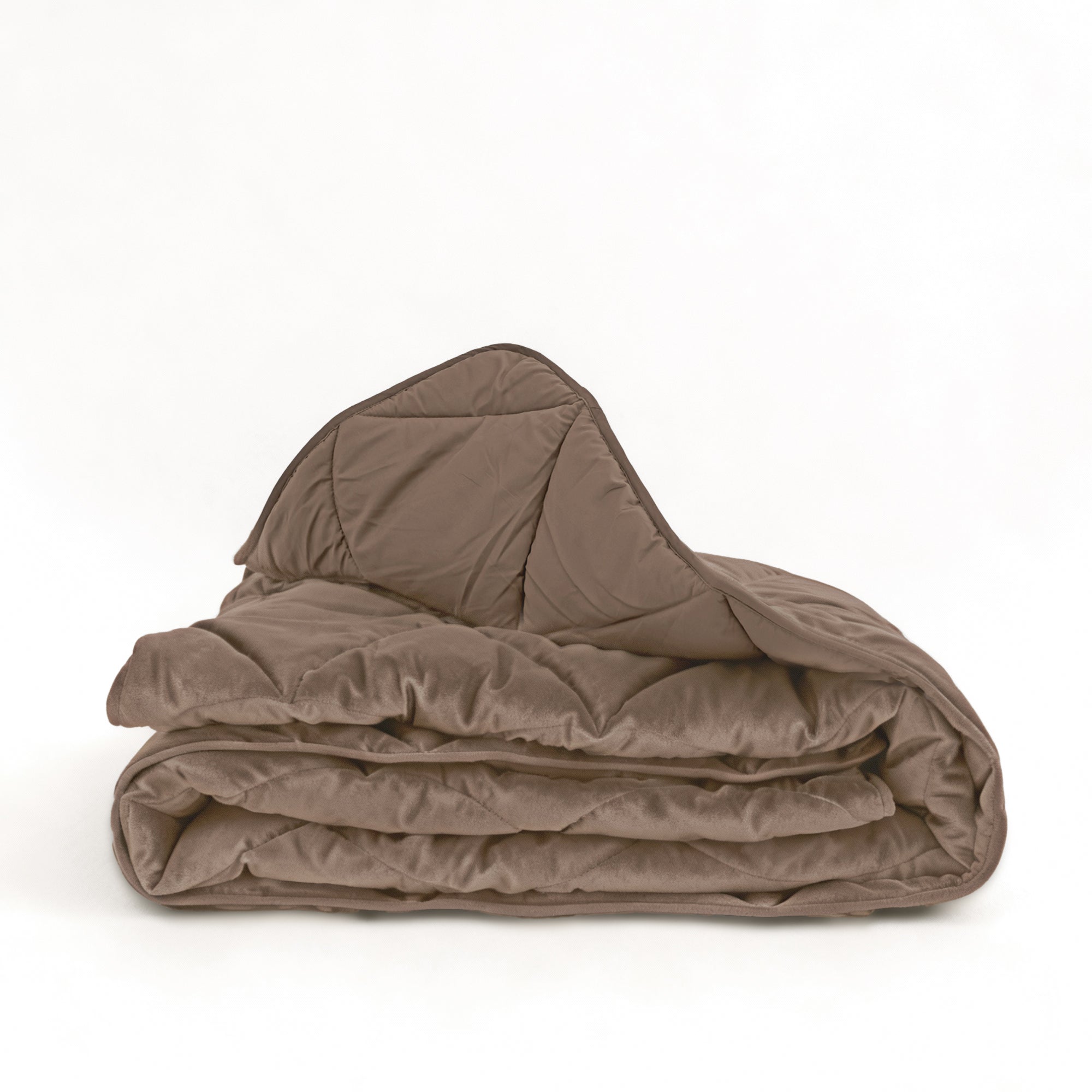 All-in One Lazy Velvet Dekbed Taupe/Bruin - Dekbed met kussenslopen