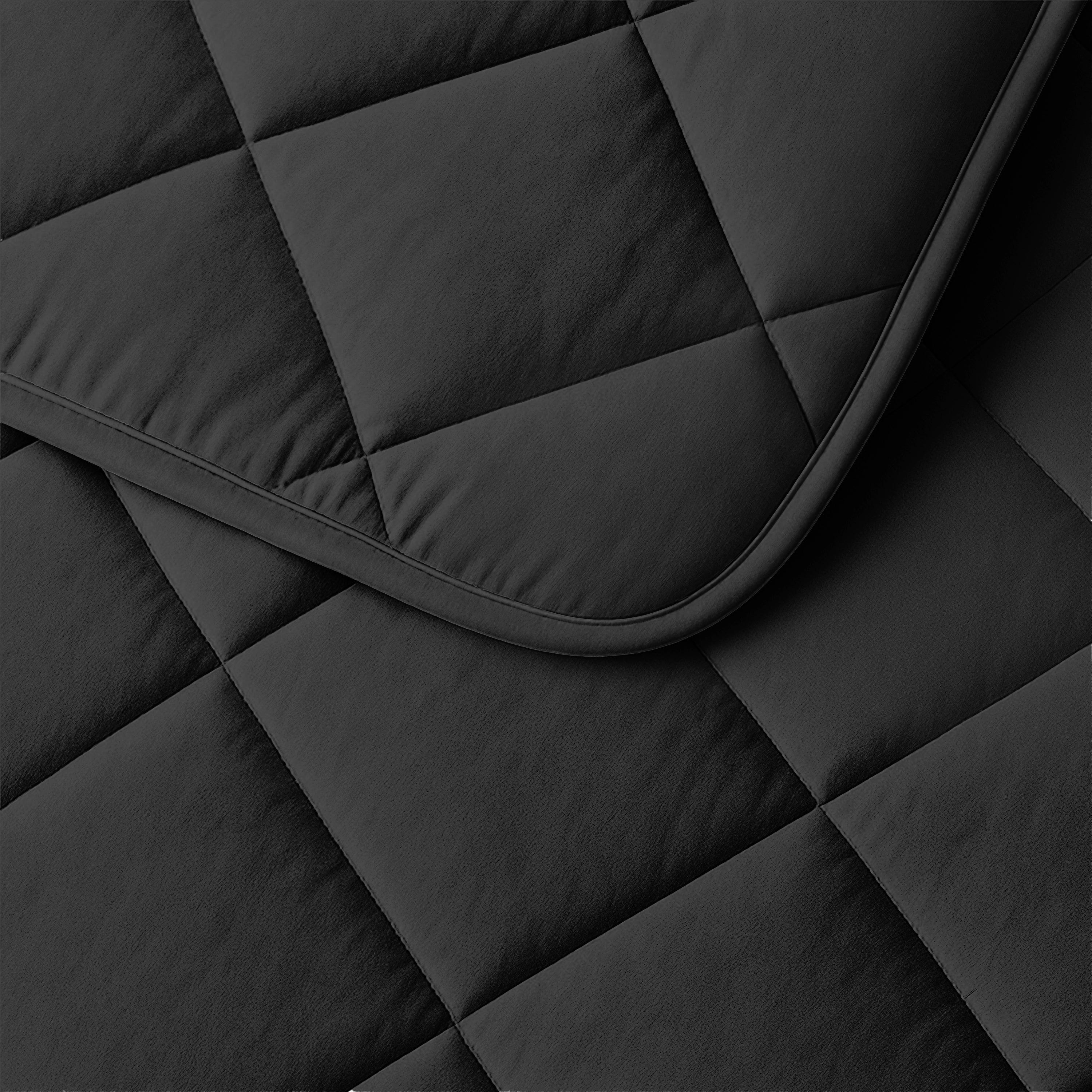 All-in One Lazy Velvet Dekbed Zwart - Dekbed met kussenslopen