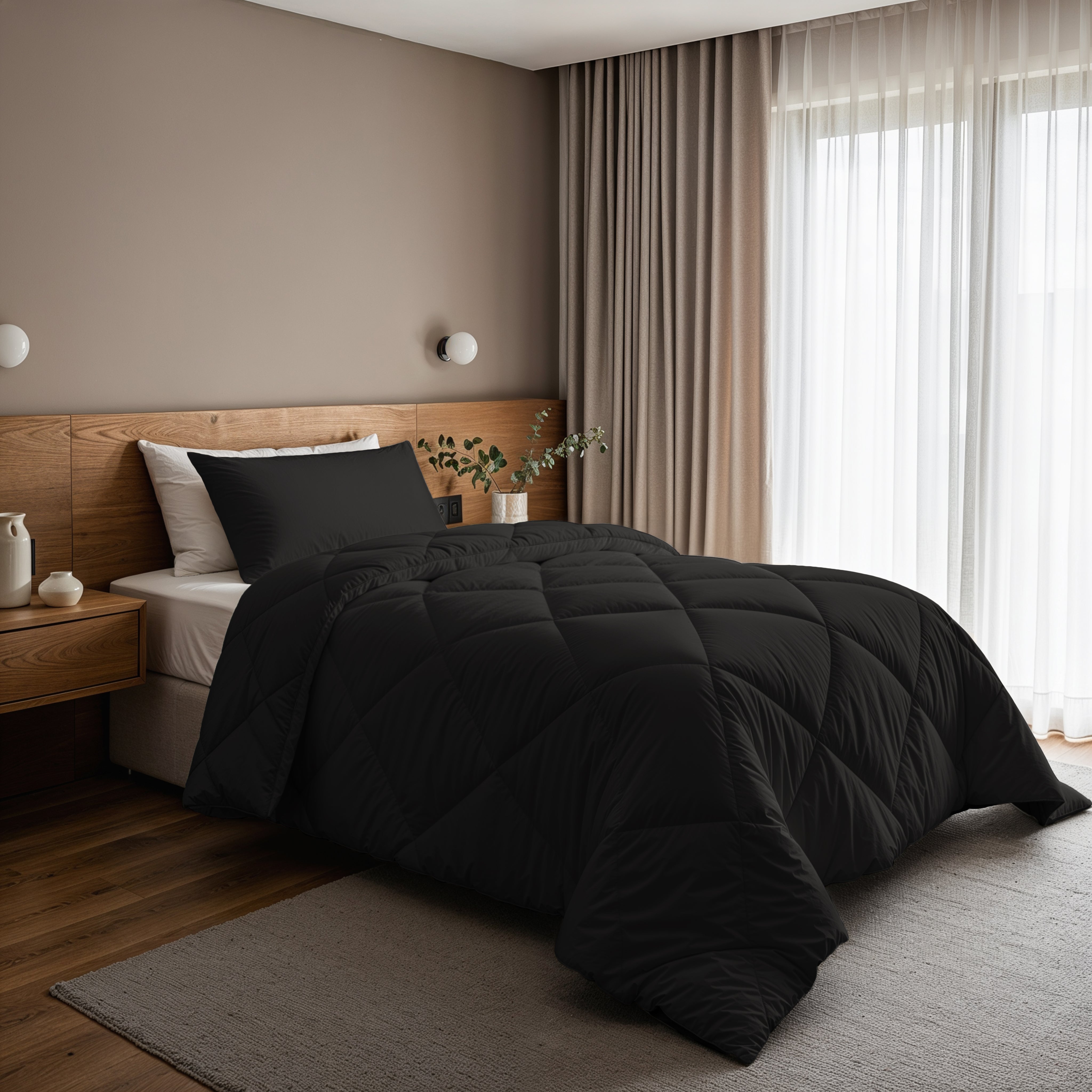 All-in-One Lazy Duvet Diamond Black - Duvet with pillowcases