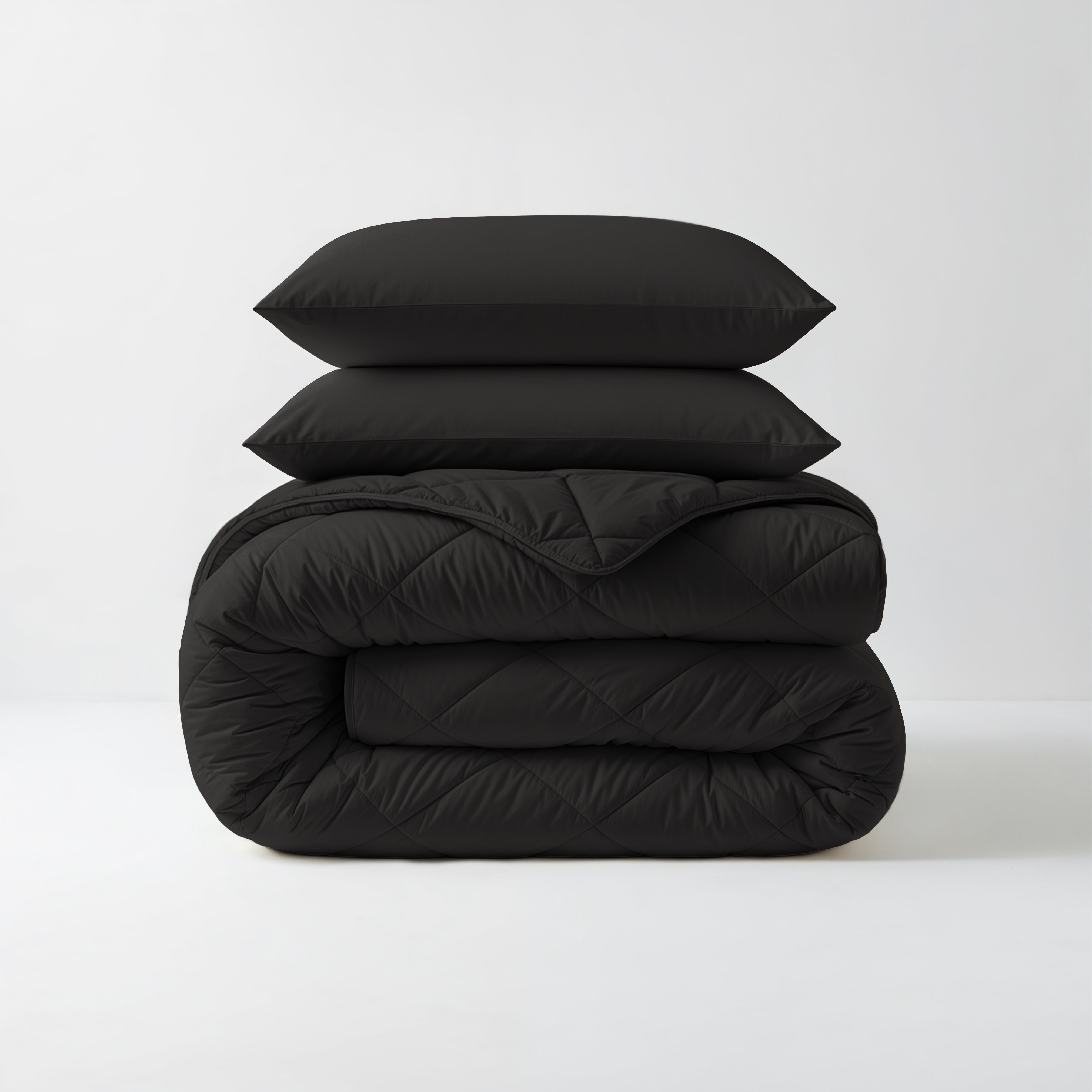 All-in-One Lazy Duvet Diamond Black - Duvet with pillowcases