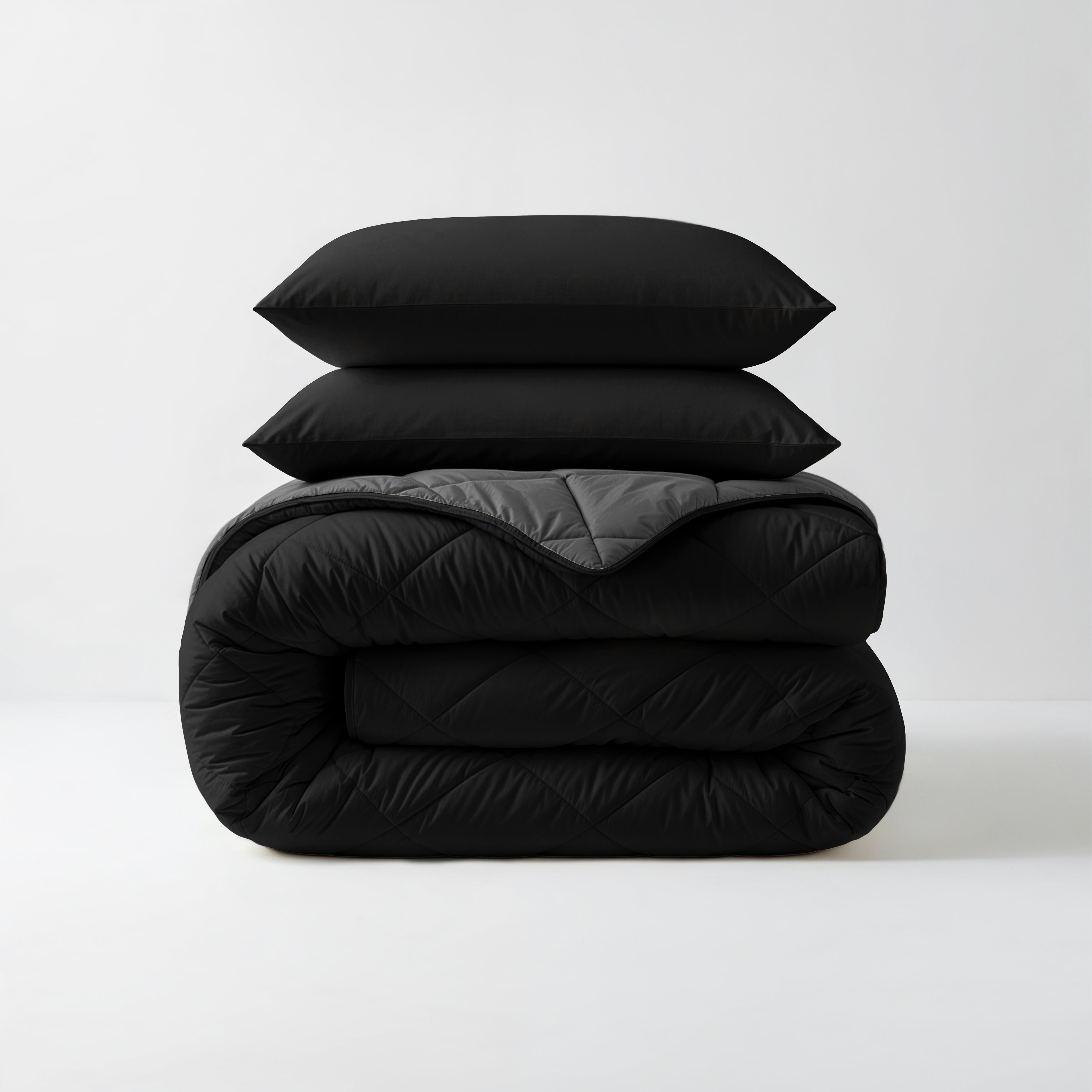 All-in-One Lazy Duvet Diamond Black/Anthracite - Duvet with pillowcases