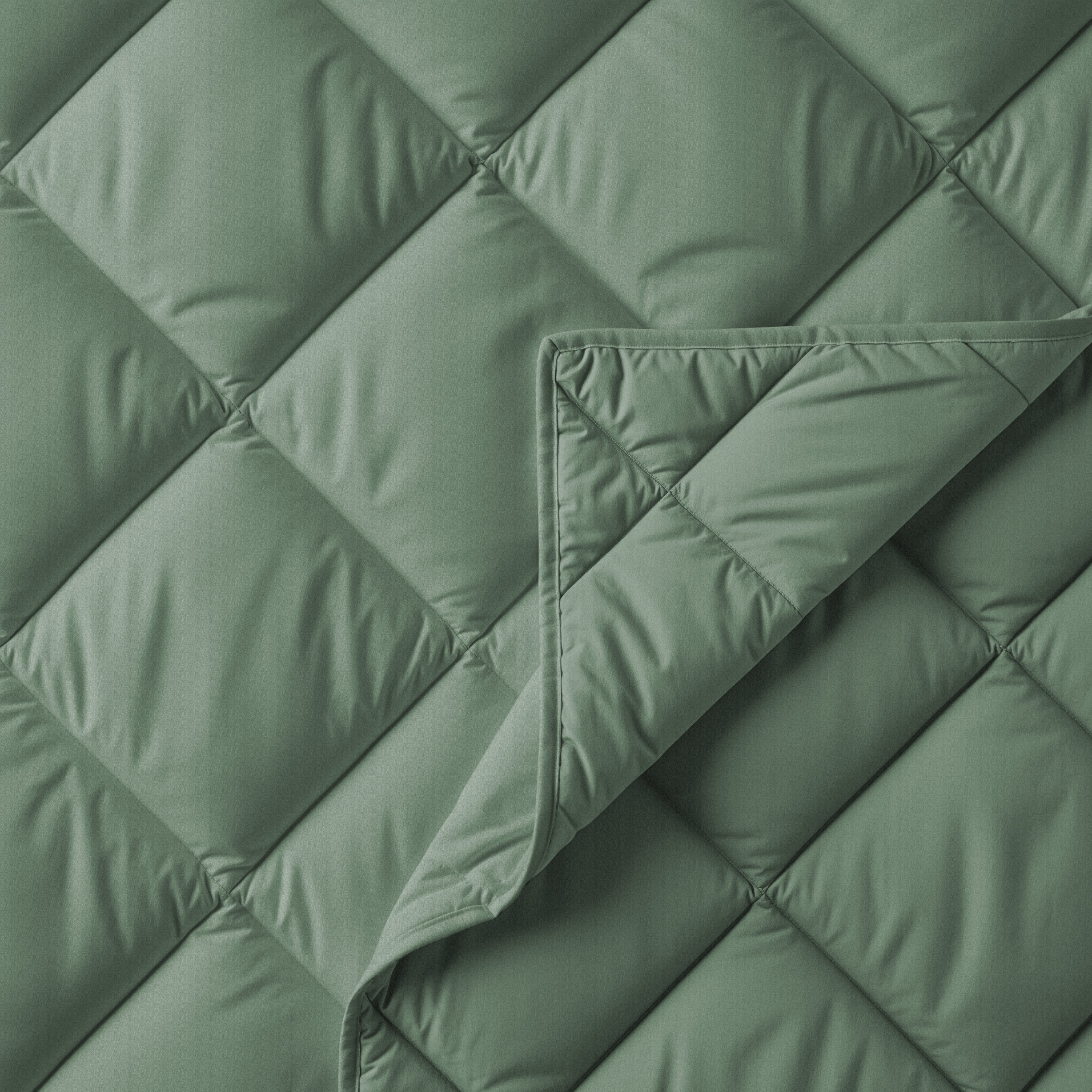 All-in-One Lazy Duvet Diamond Green - Duvet with pillowcases