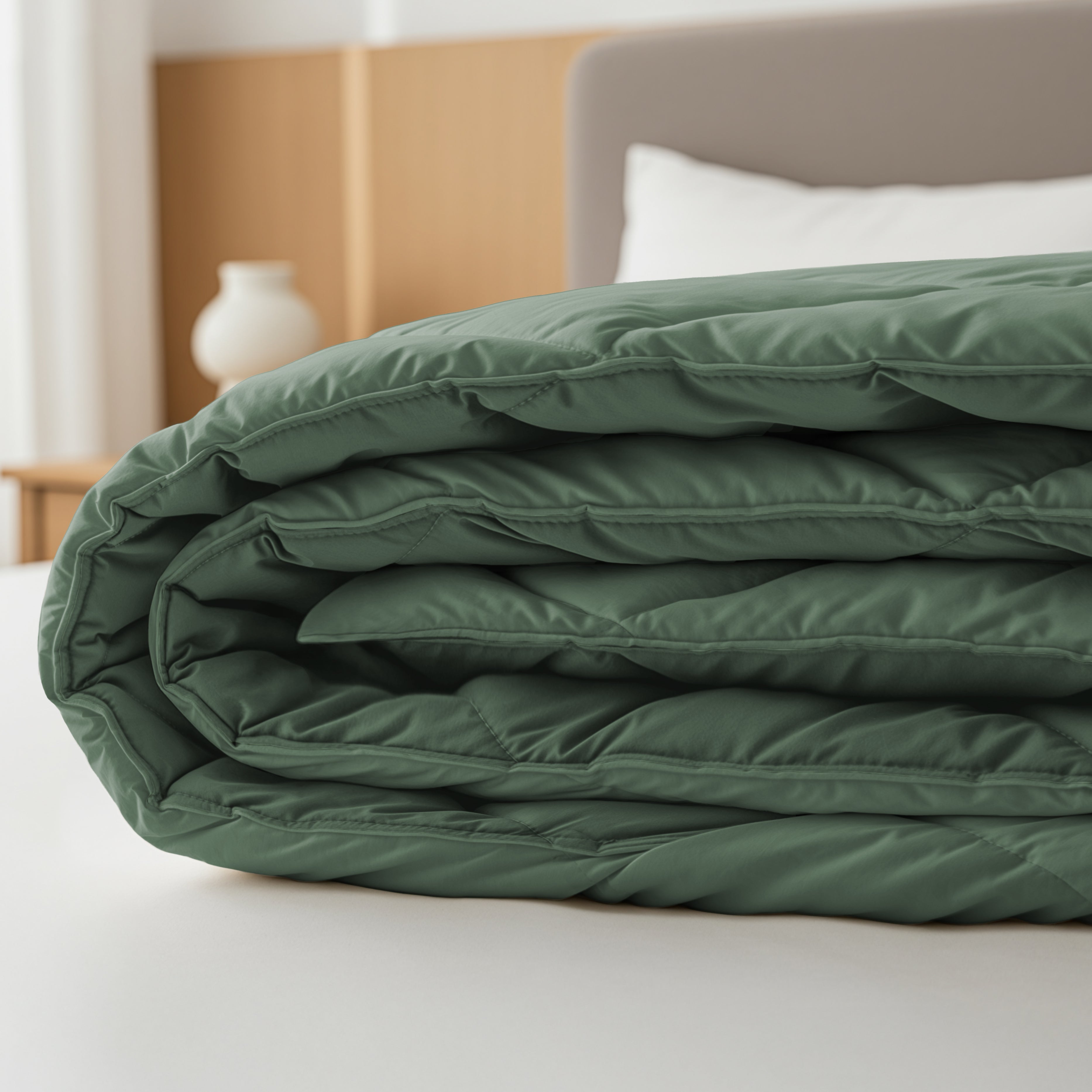 All-in-One Lazy Duvet Diamond Green - Duvet with pillowcases