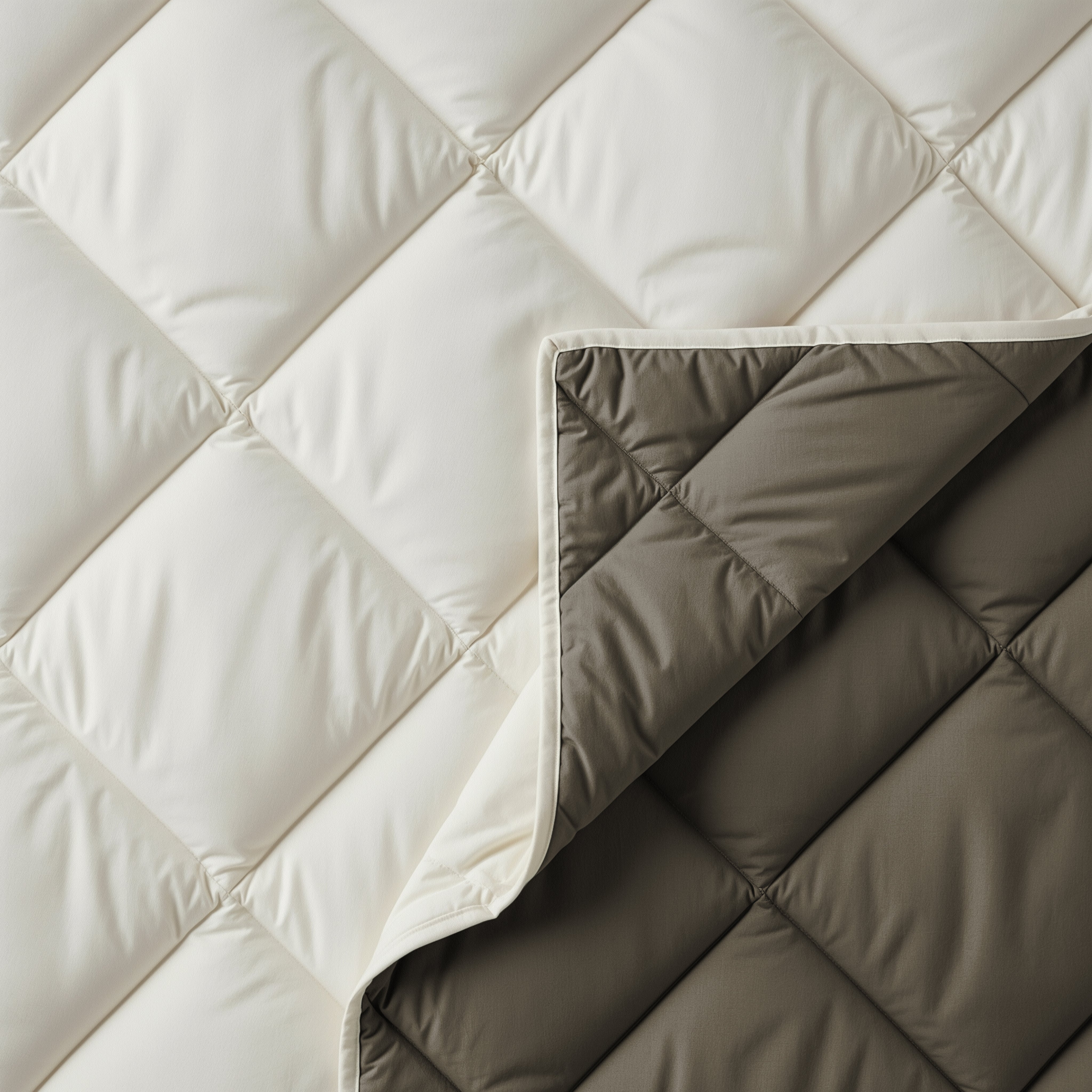 All-in-One Lazy Duvet Diamond Cream/Khaki - Duvet with pillowcases