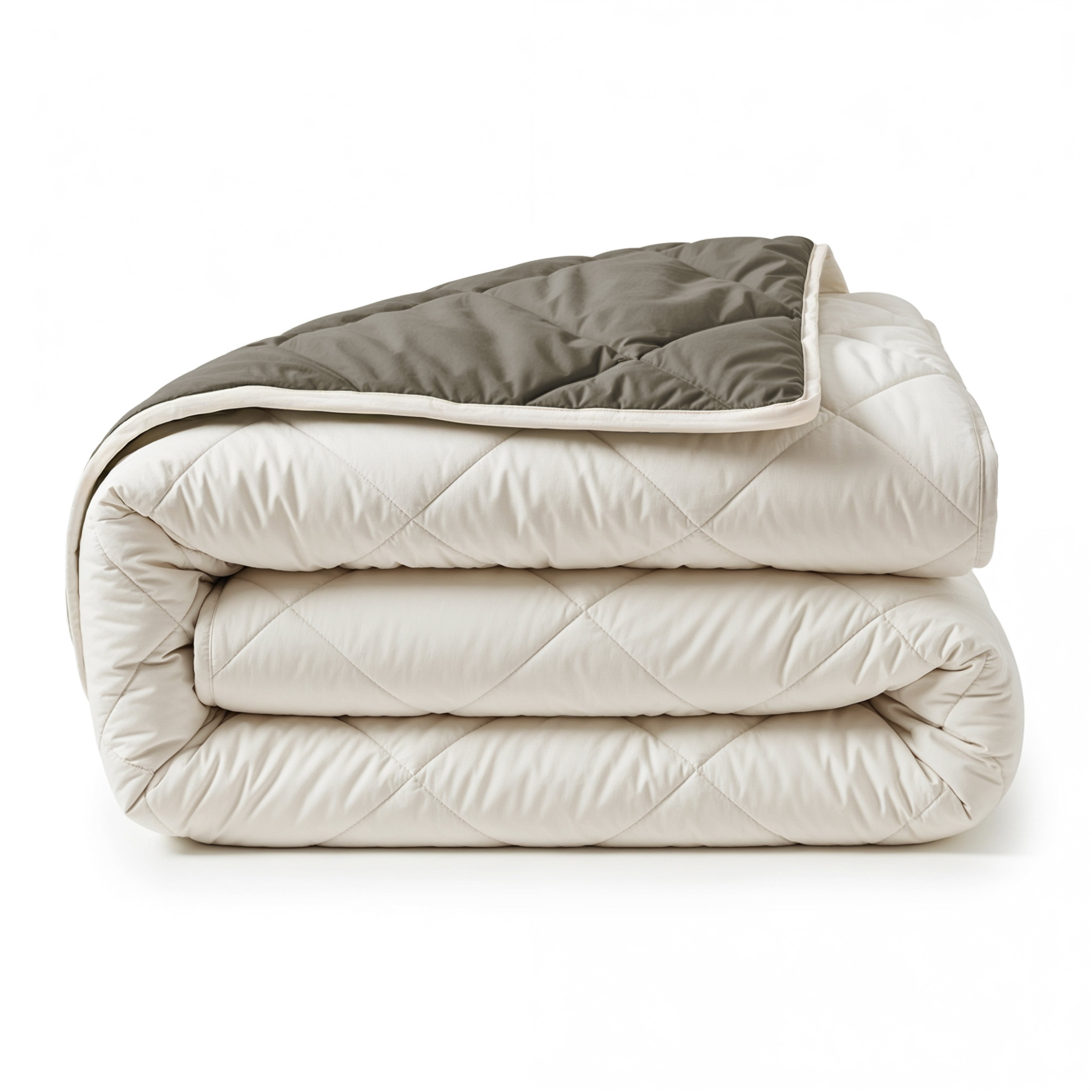 All-in-One Lazy Duvet Diamond Cream/Khaki - Duvet with pillowcases