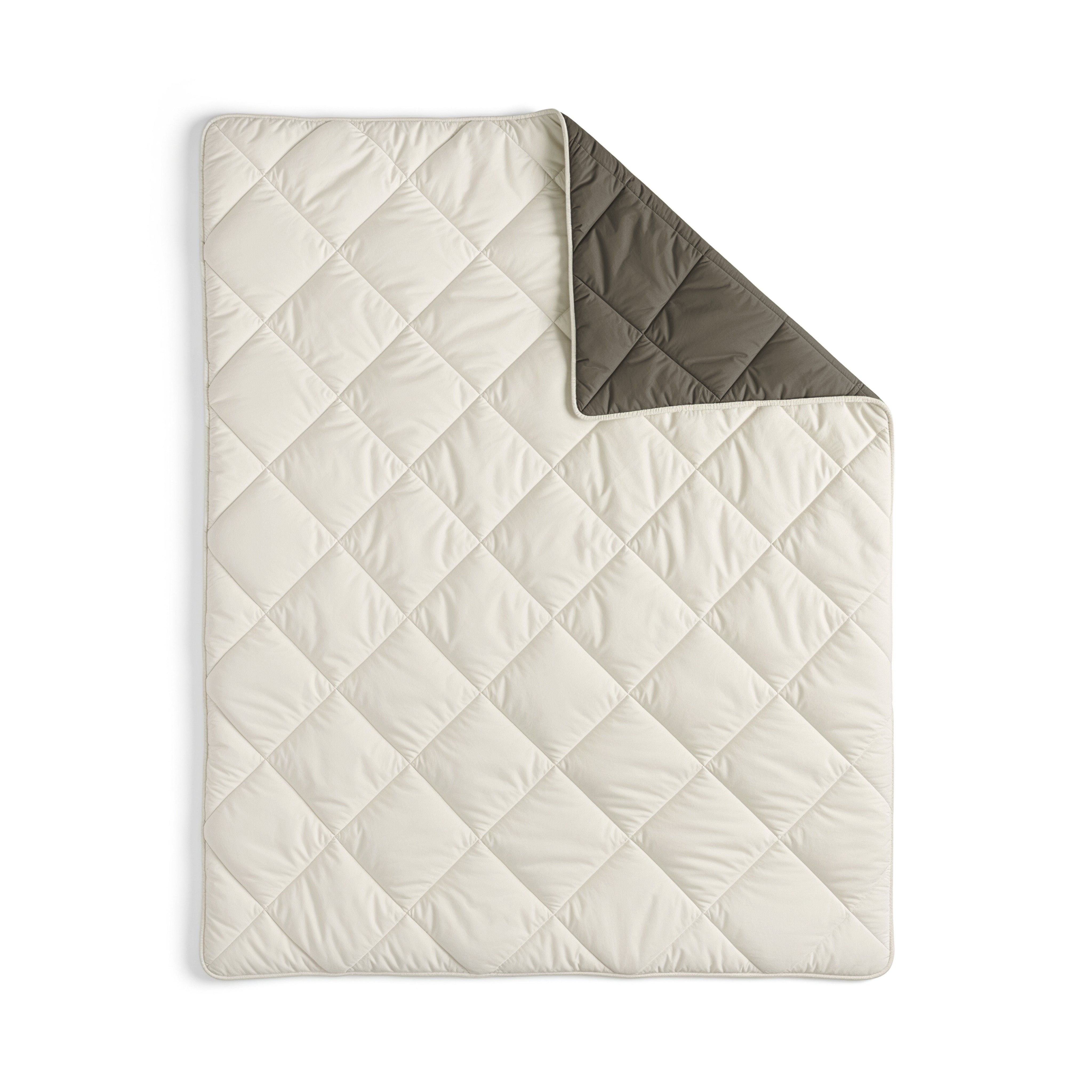 All-in-One Lazy Duvet Diamond Cream/Khaki - Duvet with pillowcases