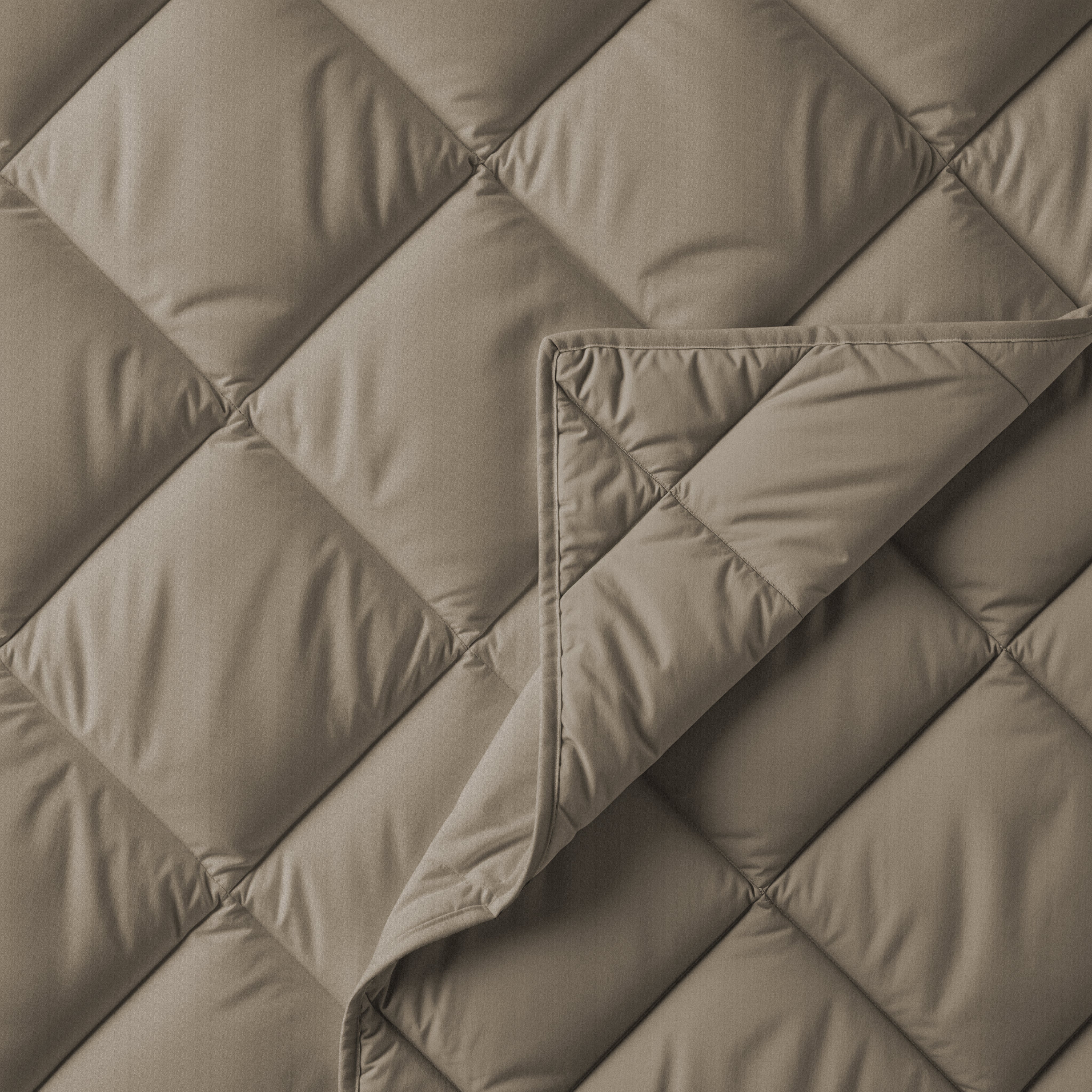 All-in-One Lazy Duvet Diamond Teak - Duvet with pillowcases