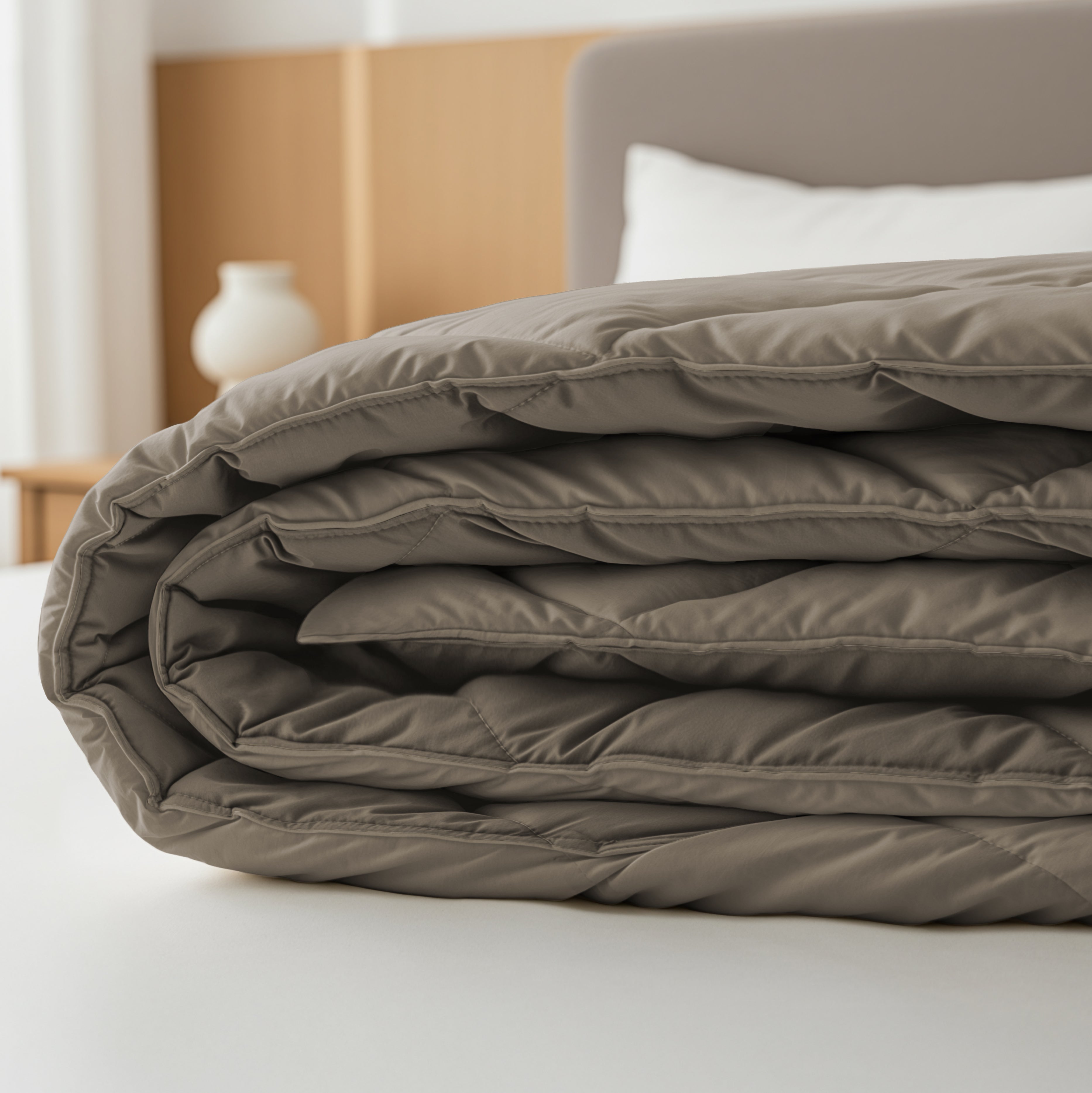 All-in-One Lazy Duvet Diamond Teak - Duvet with pillowcases