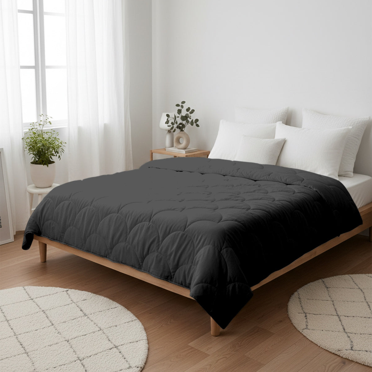 All-in One Lazy Dekbed Antraciet - Dekbed voor het hele jaar