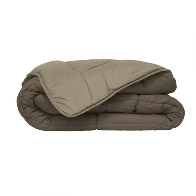 All-in One Lazy Dekbed Taupe/Creme - Dekbed voor het hele jaar